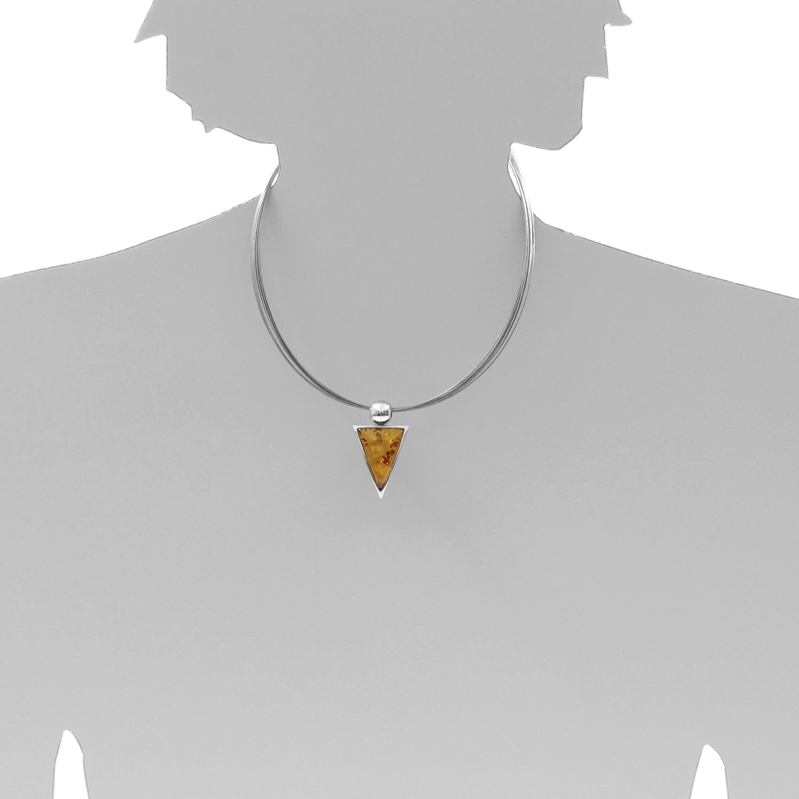 OSTSEE-SCHMUCK Kettenanhänger »- Gleiter-Classic 39 x 22 mm - Silber 925/000 - Bernstein«