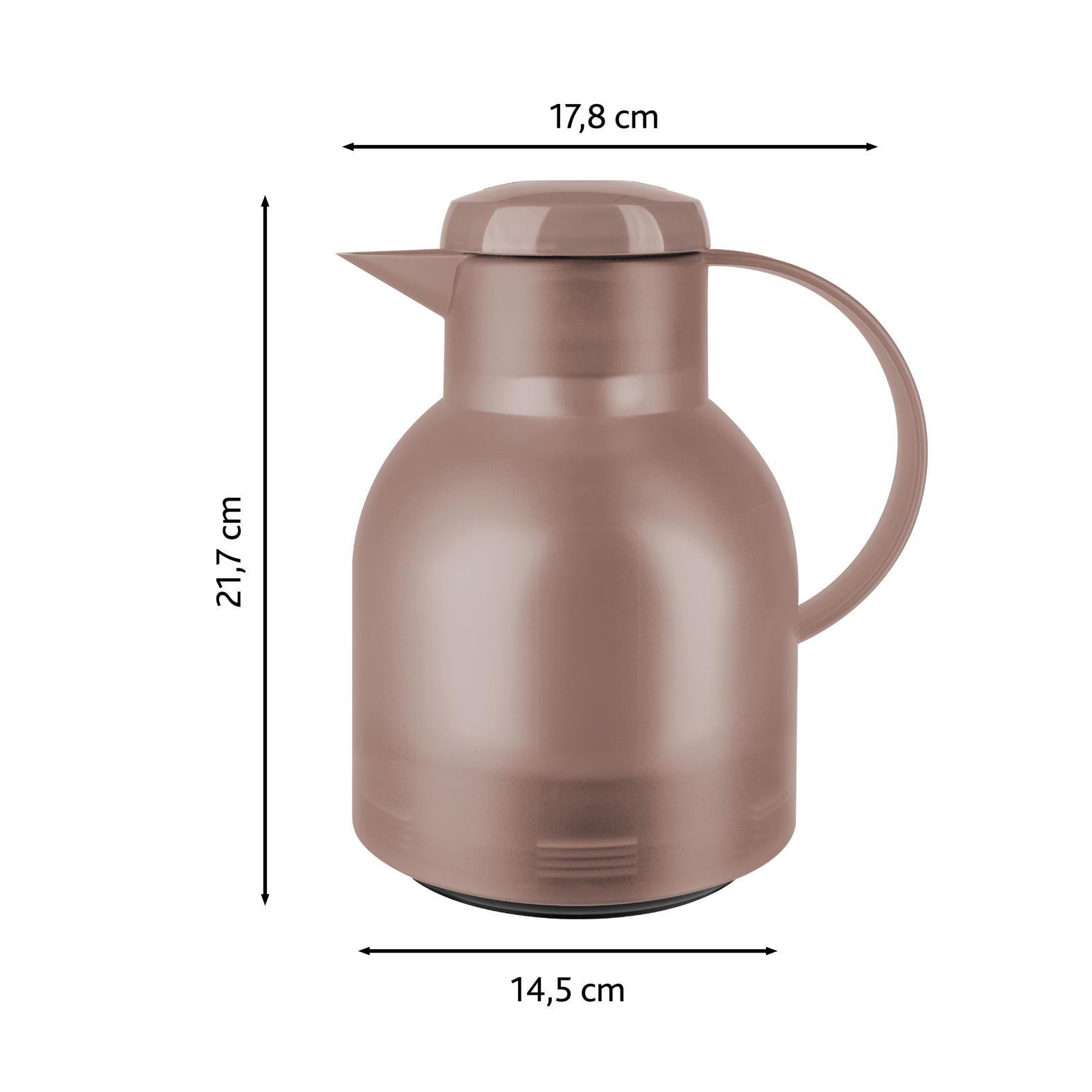 Emsa Isolierkanne »Samba« 1 l zeitloses Design, einfacher Knopfdruck, 24h kalt, 12h warm