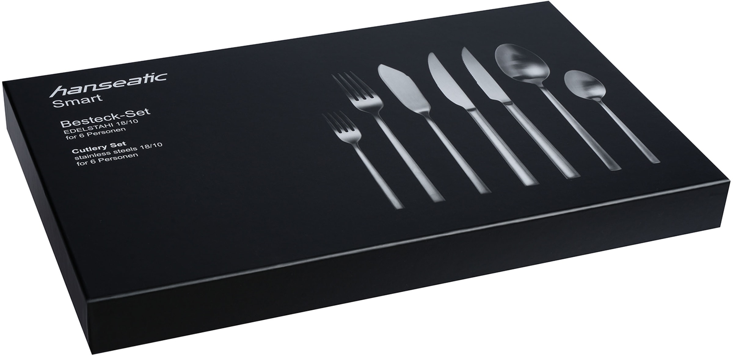 Hanseatic Besteck-Set »SMART, in matter Optik«, (Set, 42 tlg.), leichtes und minimalistisches Design
