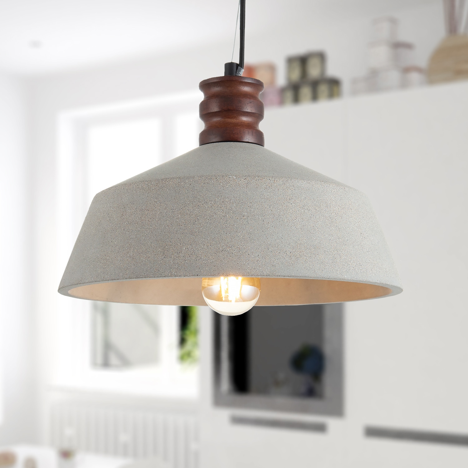 Paco Home Pendelleuchte »KUTTER«, 1 flammig, Leuchtmittel E27 | ohne Leuchtmittel, LED, E27, Lampe Für Wohnzimmer Esszimmer Küche, Höhenverstellbar