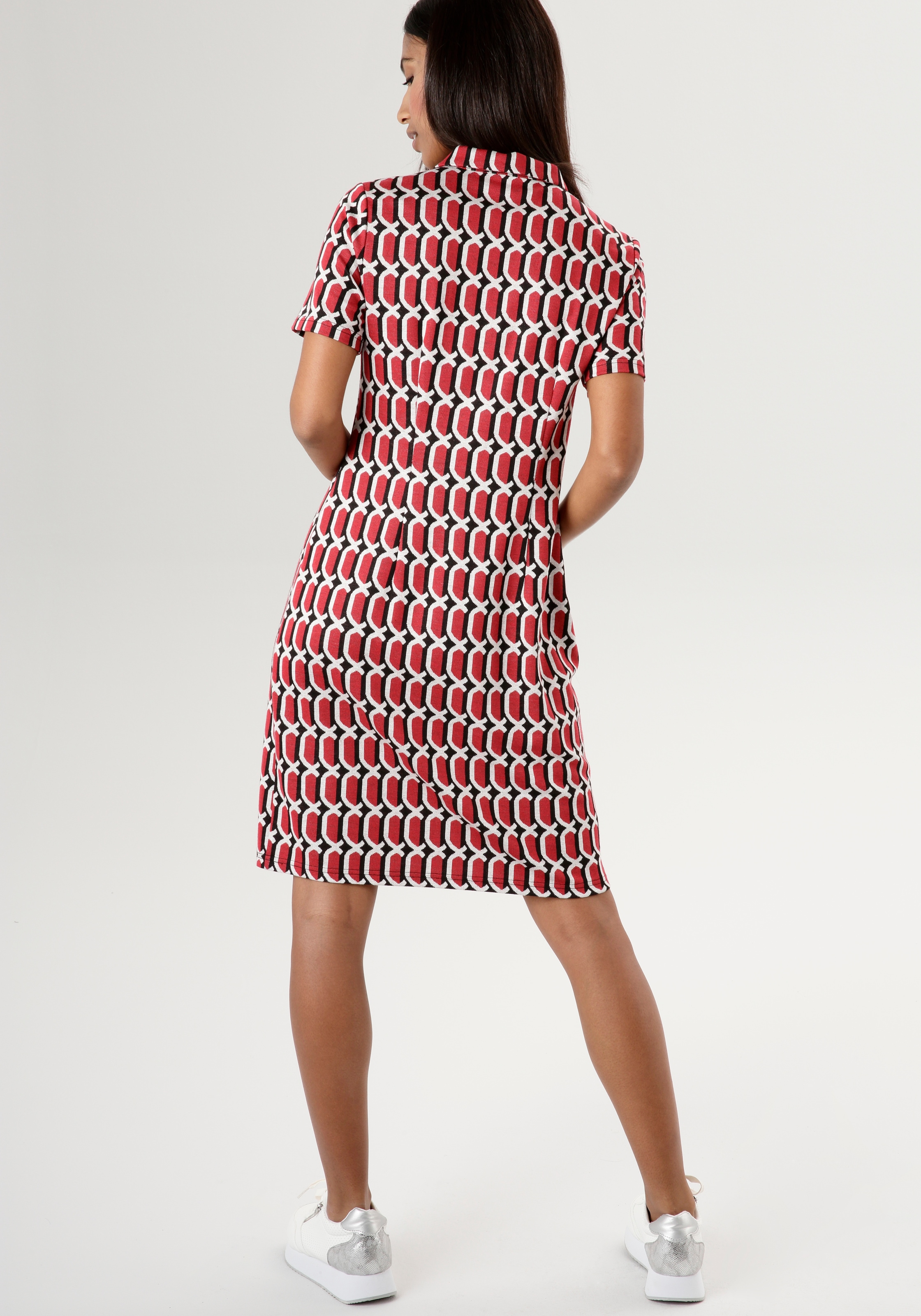 Aniston SELECTED Jerseykleid, mit silberfarbenem Reißverschluss - NEUE KOLLEKTION