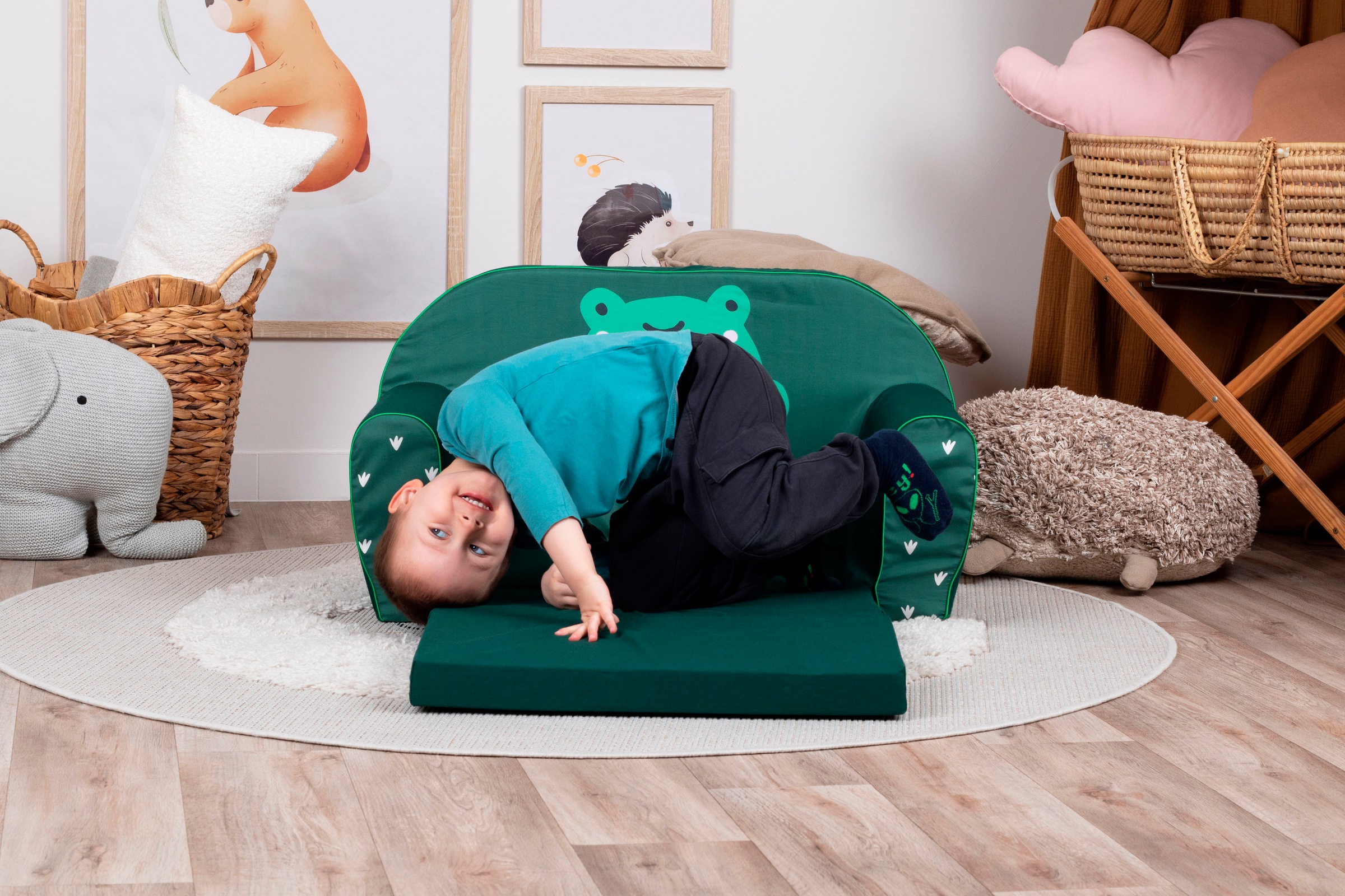 Knorrtoys® Sofa »Green frog« für Kinder; Made in Europe