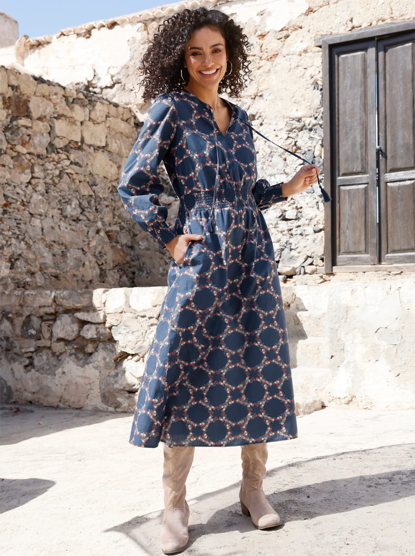 Inspirationen Maxikleid »Webkleid« Nahttasche