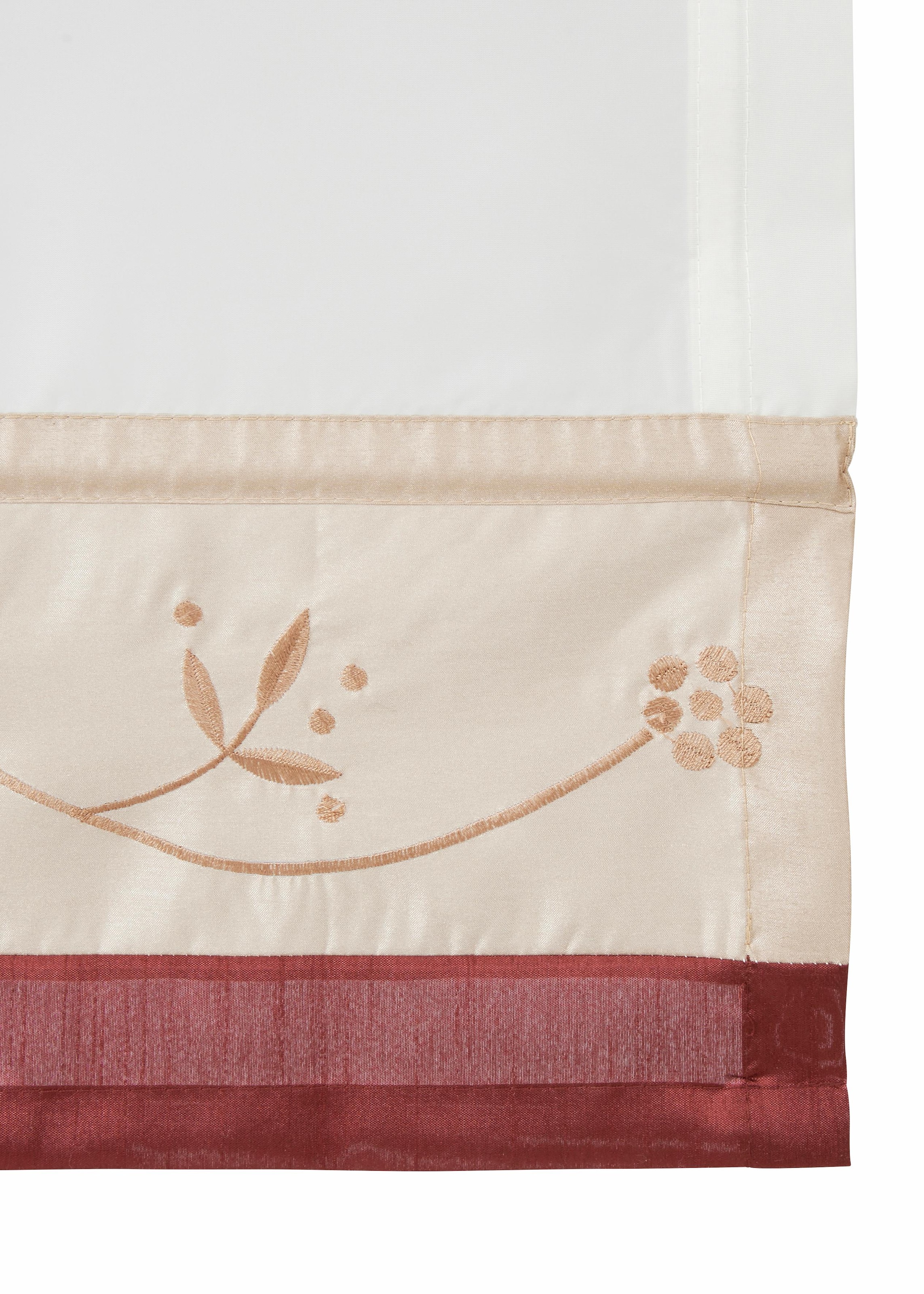 »Sorel«, Bestickt, kaufen OTTO my Raffrollo Transparent, mit Klettband, home Polyester bei