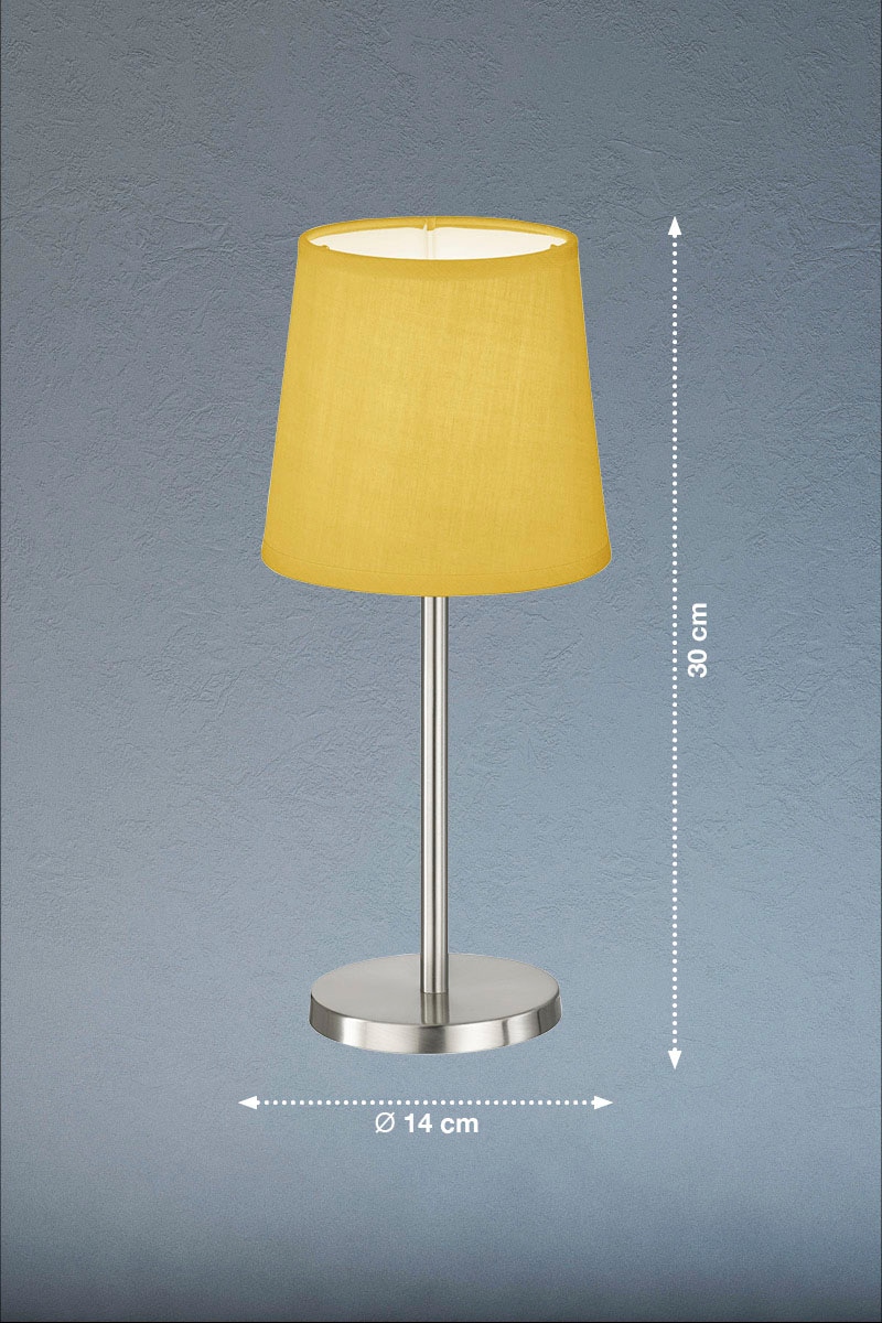 easy! BY FHL LED Tischleuchte »Eve«, 1 flammig, Leuchtmittel E14 | ohne Leuchtmittel, Tischleuchte,Stoffschirm,Schnurschalter,Hochwertige Verarbeitung