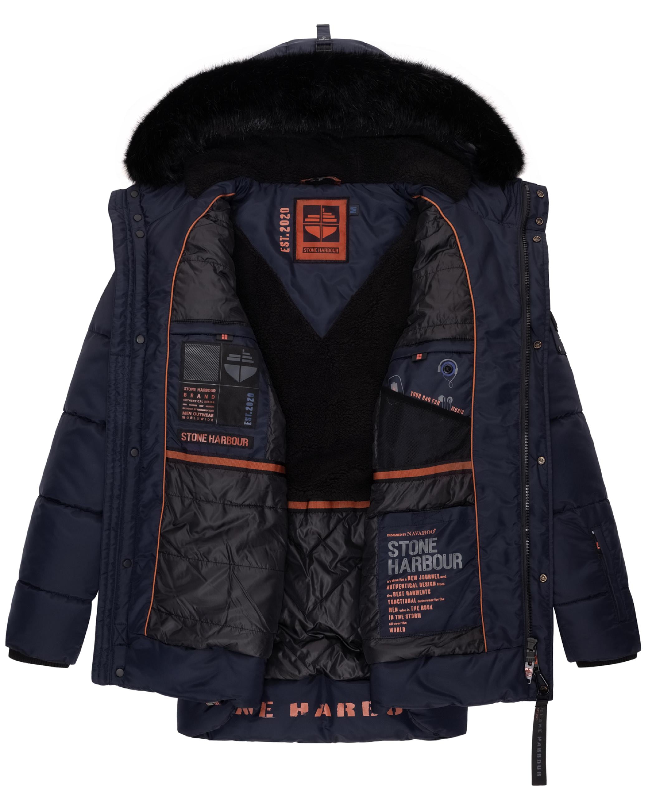 Stone Harbour Steppjacke »Winterjacke Mironoo«, mit Kapuze, stylische Outdoorjacke mit großer Kapuze