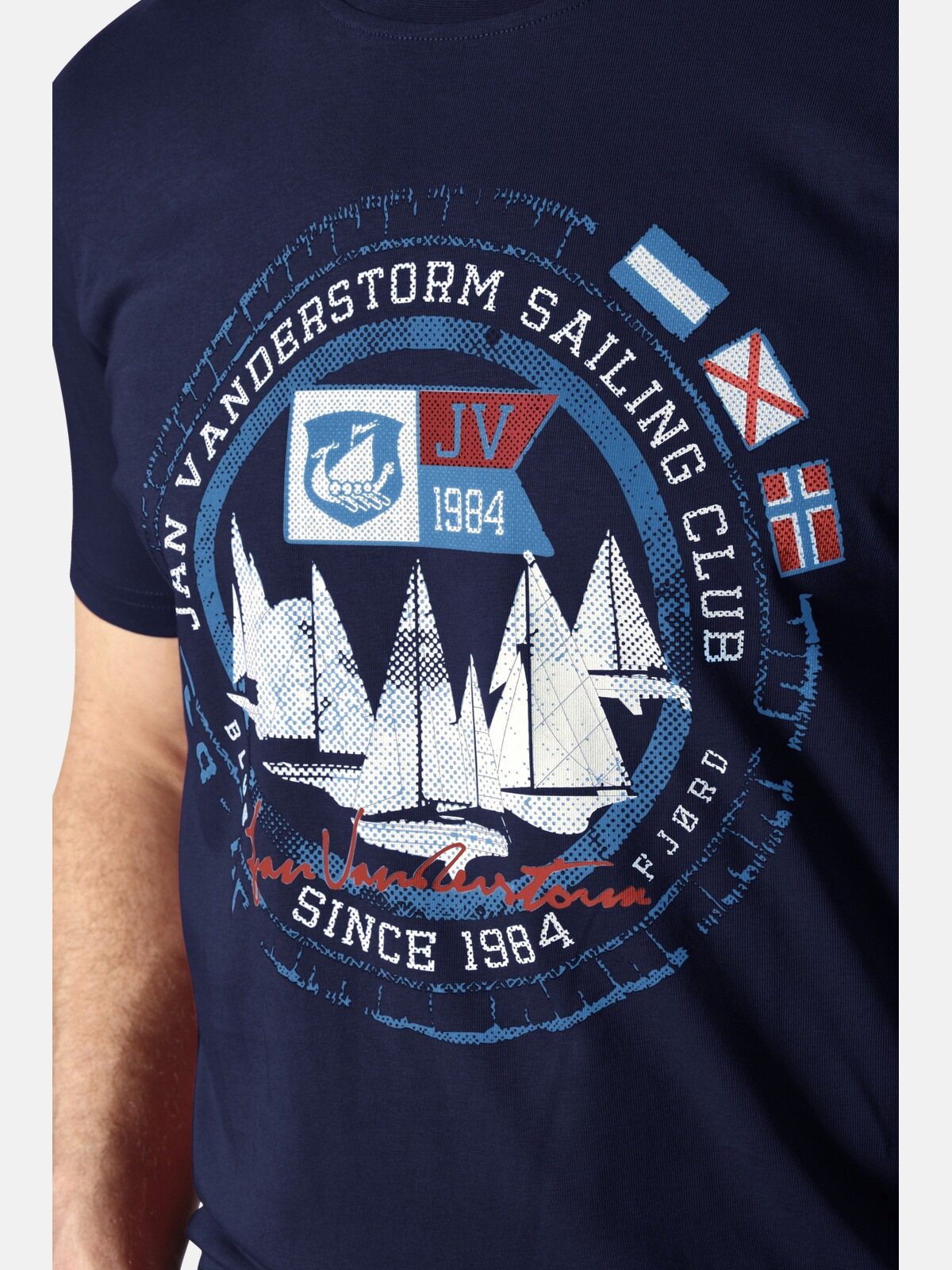 Jan Vanderstorm Rundhalsshirt »T-Shirt TERNO«, (1 tlg.)