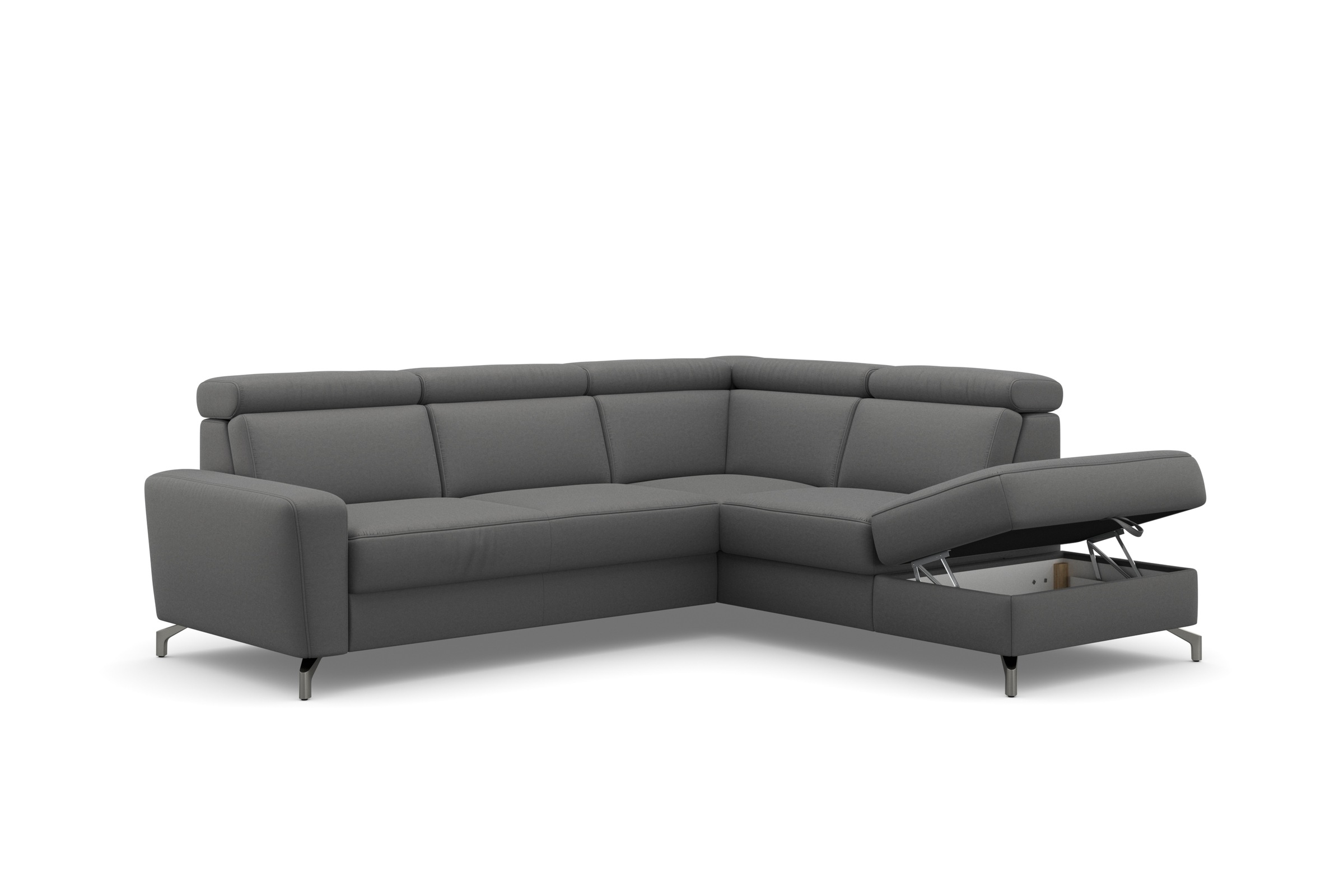 sit&more Ecksofa »Scarlett L-Form« inklusive Kopfteilverstellung, wahlweise mit Bettfunktion, Bettkasten