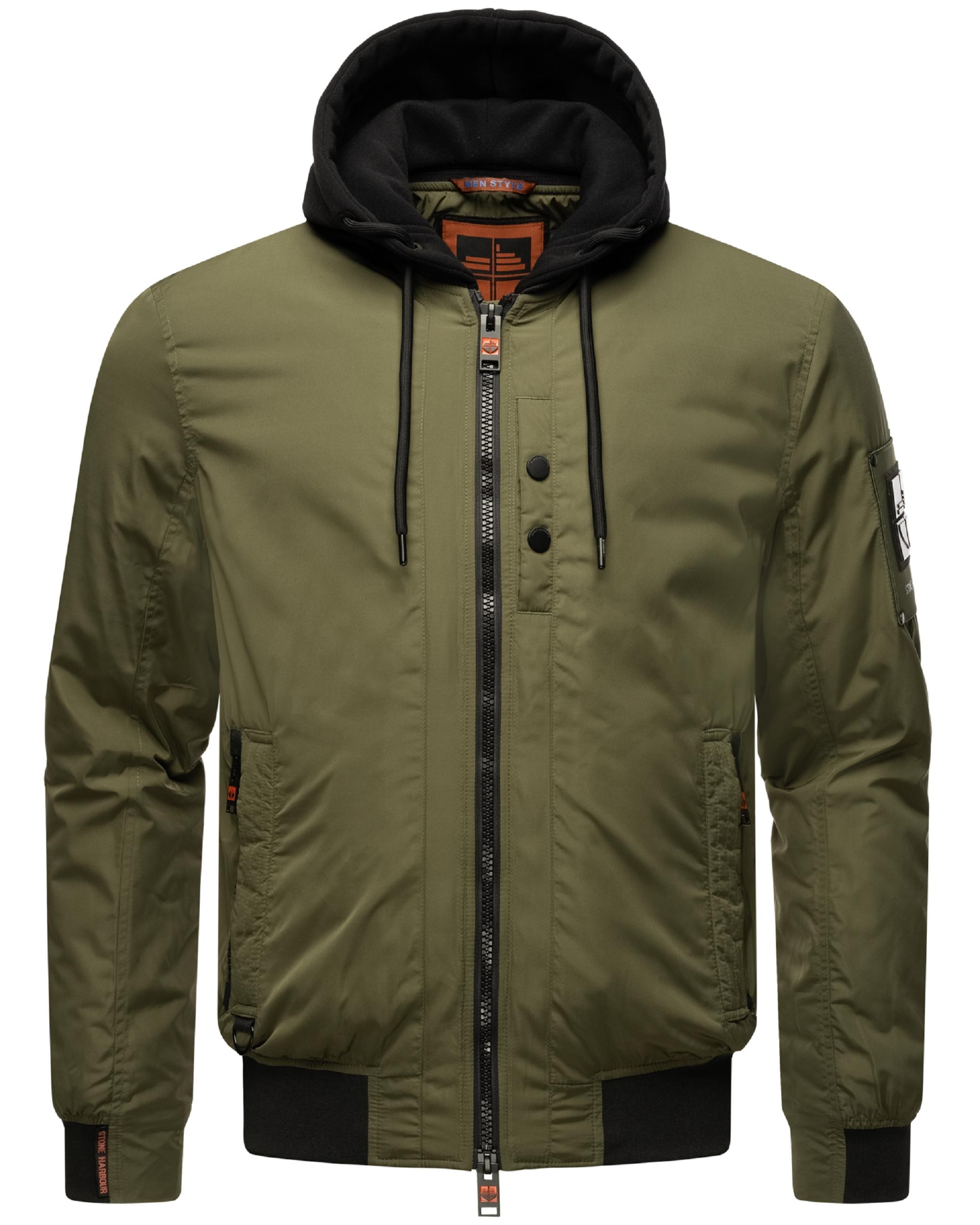 Stone Harbour Bomberjacke »Bomberjacke Hoobo«, mit Kapuze, Stylische Herren Fliegerjacke mit abnehmbarer Innenjacke