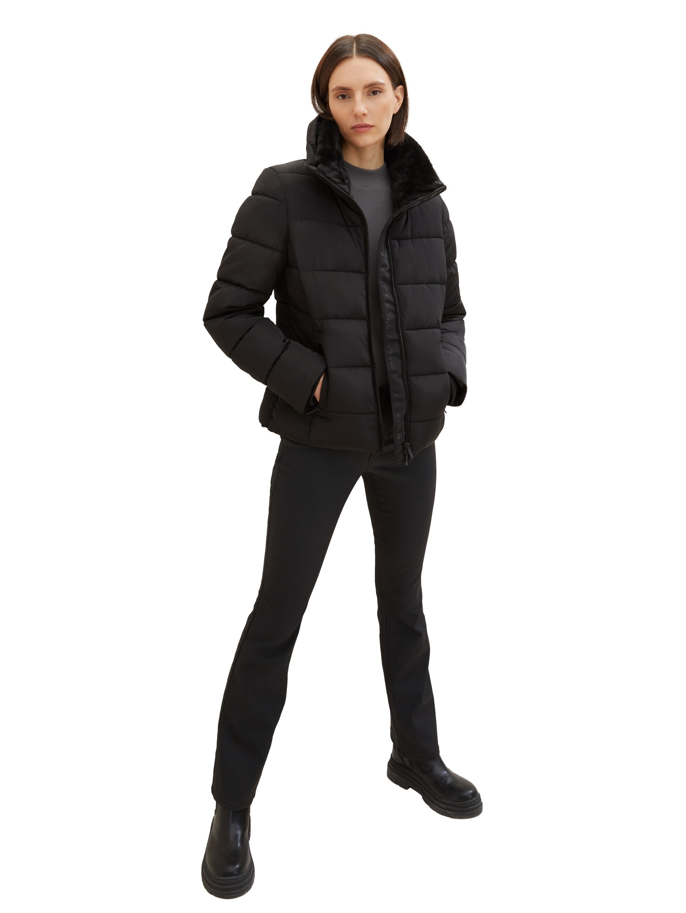 TOM TAILOR Steppjacke, mit Kunstfellbesatz