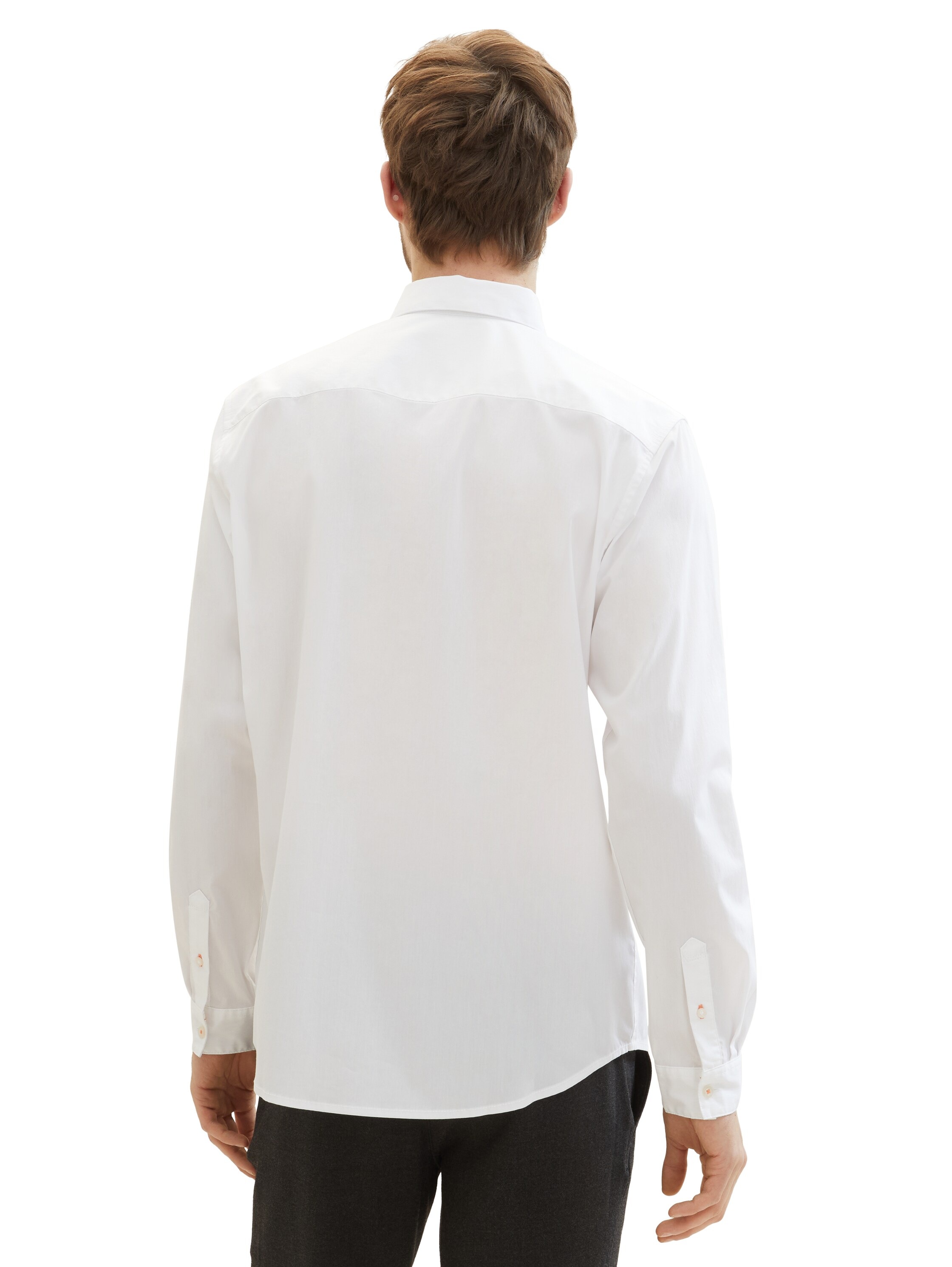 TOM TAILOR Langarmhemd »Poplin«, mit Manschetten