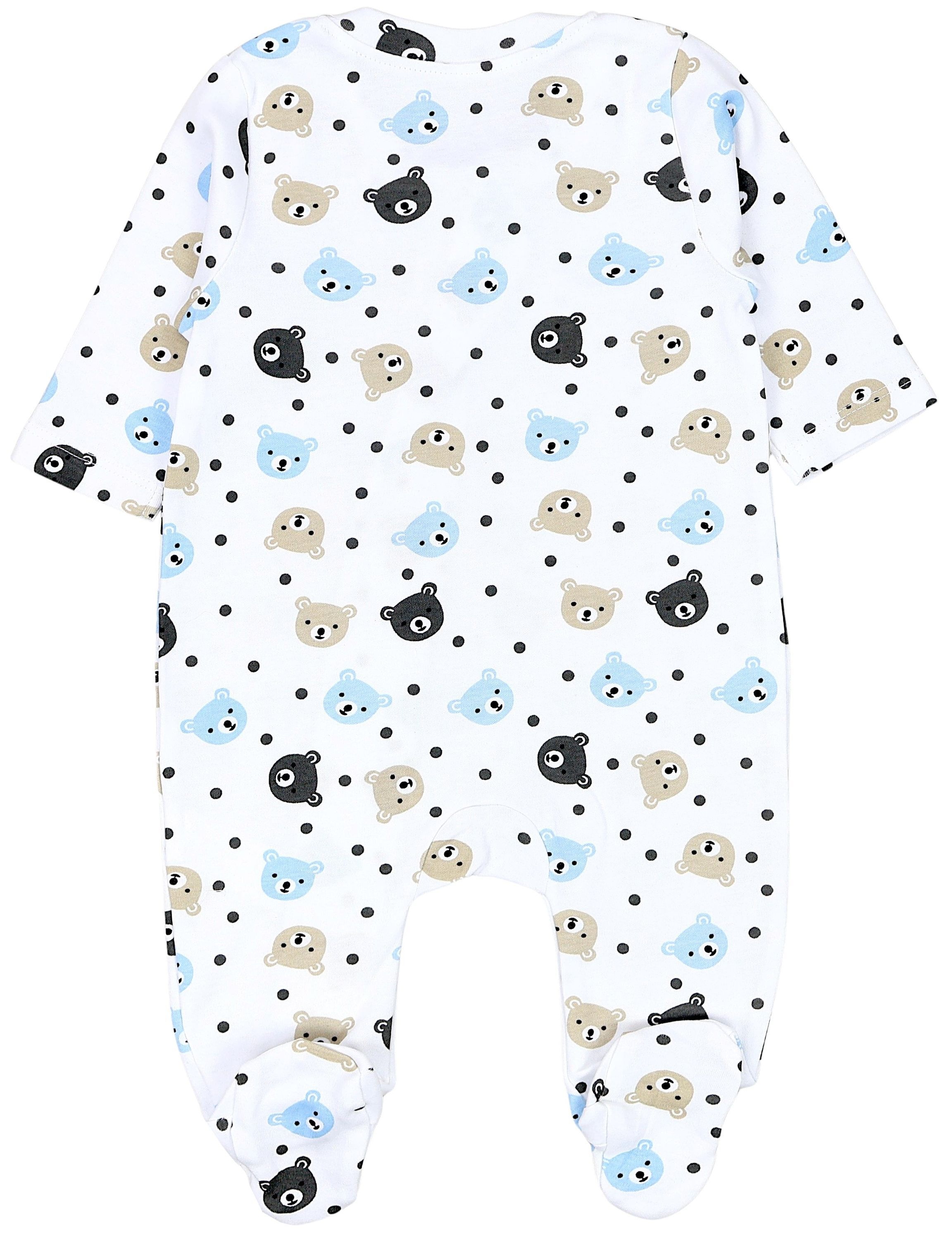TupTam Schlafanzug »Schlafstrampler Baby Unisex Schlafstrampler mit Fuß 3er Pack«