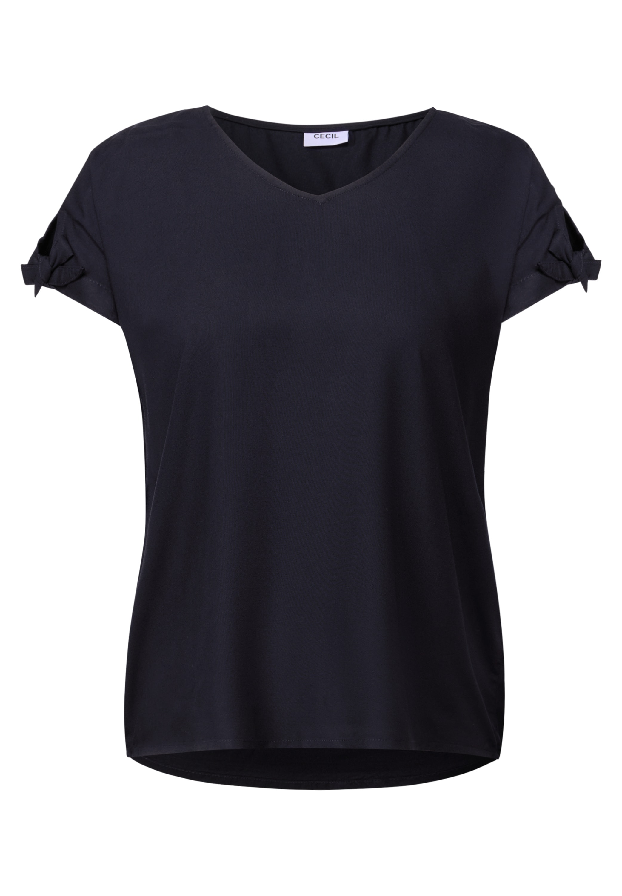 Cecil T-Shirt, Blusenshirt mit gerundetem V-Ausschnitt