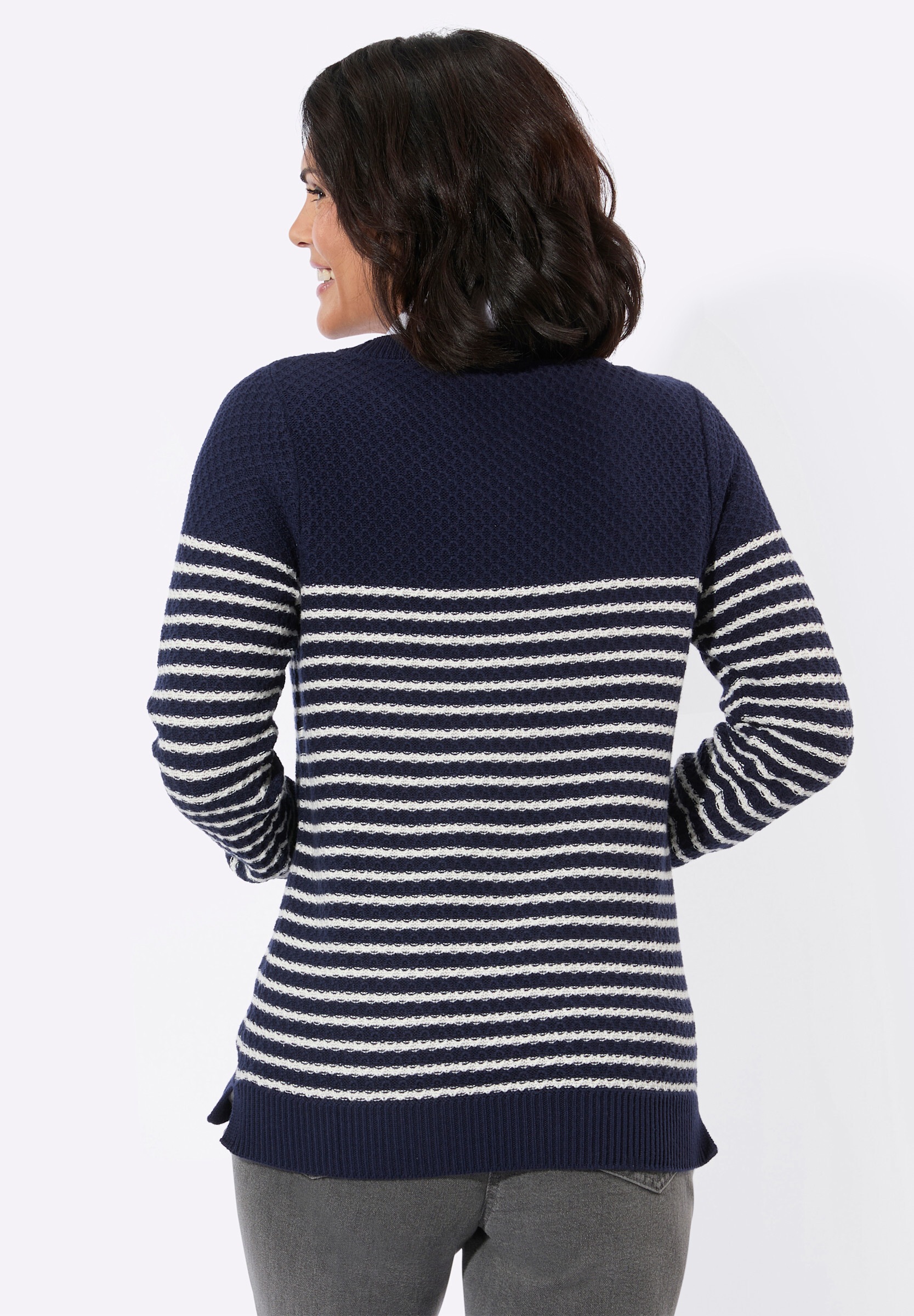 Witt 2-in-1-Pullover »2-in-1-Pullover 2-in-1-Pullover mit gerippten Abschlüssen«