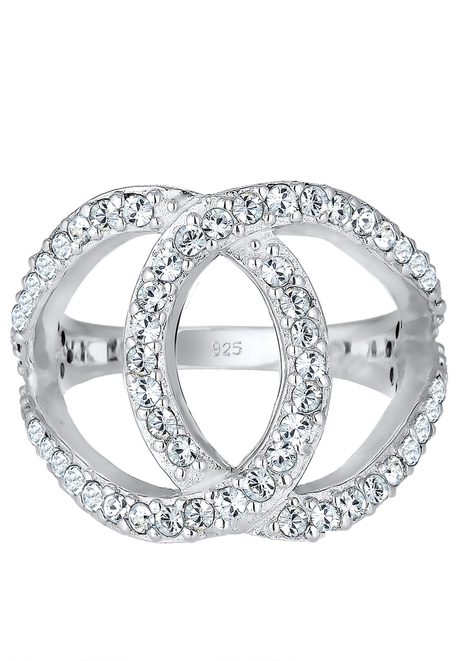 Elli Silberring »Ring Love Knots Kristalle 925 Silber«