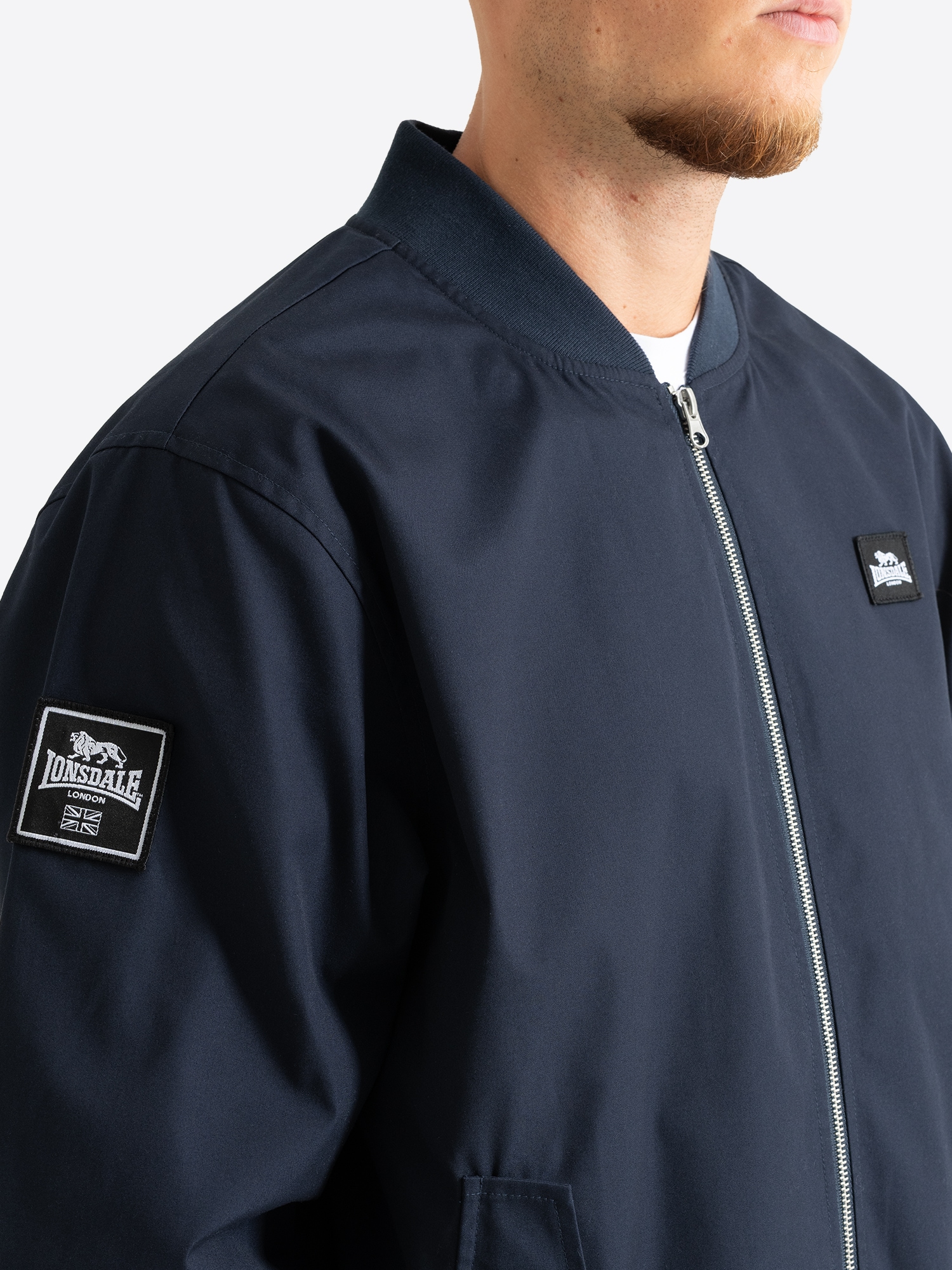 Lonsdale Collegejacke »LEYTONSTONE« mit Reißverschluss, aus Baumwolle und Polyester, normale Passform