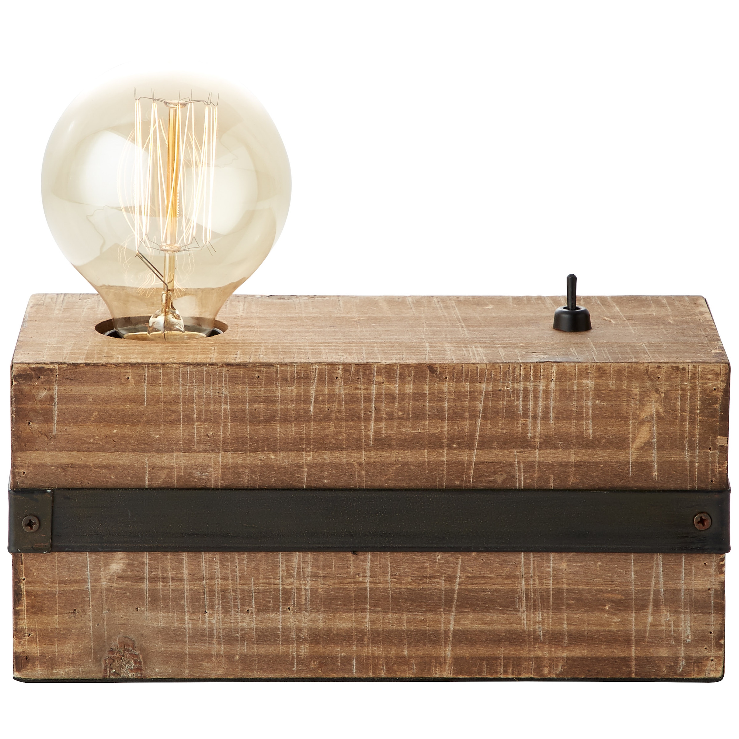 Brilliant Tischleuchte »Woodhill« E27 1 Stk. Tischlampe antik/schwarz
