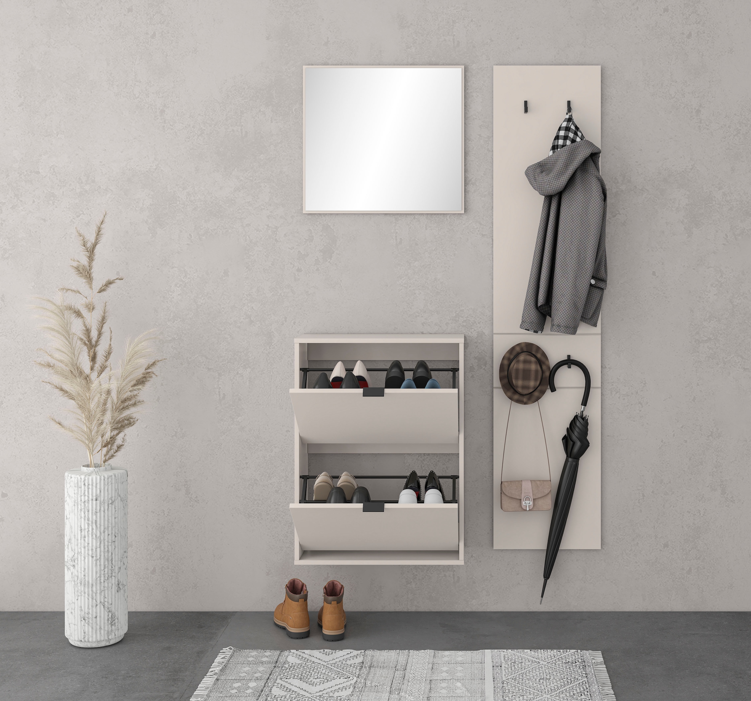 HBZ Garderoben-Set »Florenz Garderobe B/H/T 105x180x27 cm« 3 Stk. tlg.
