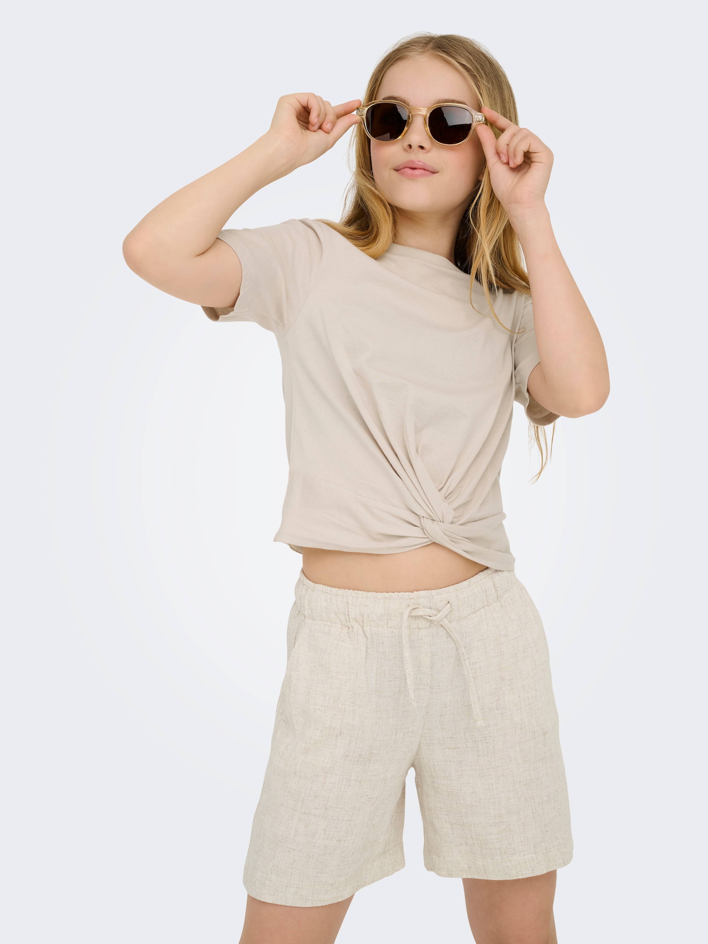 KIDS ONLY Shorts »KOGSIESTA PULL-UP LINEN BLEND SHORTS PNT«