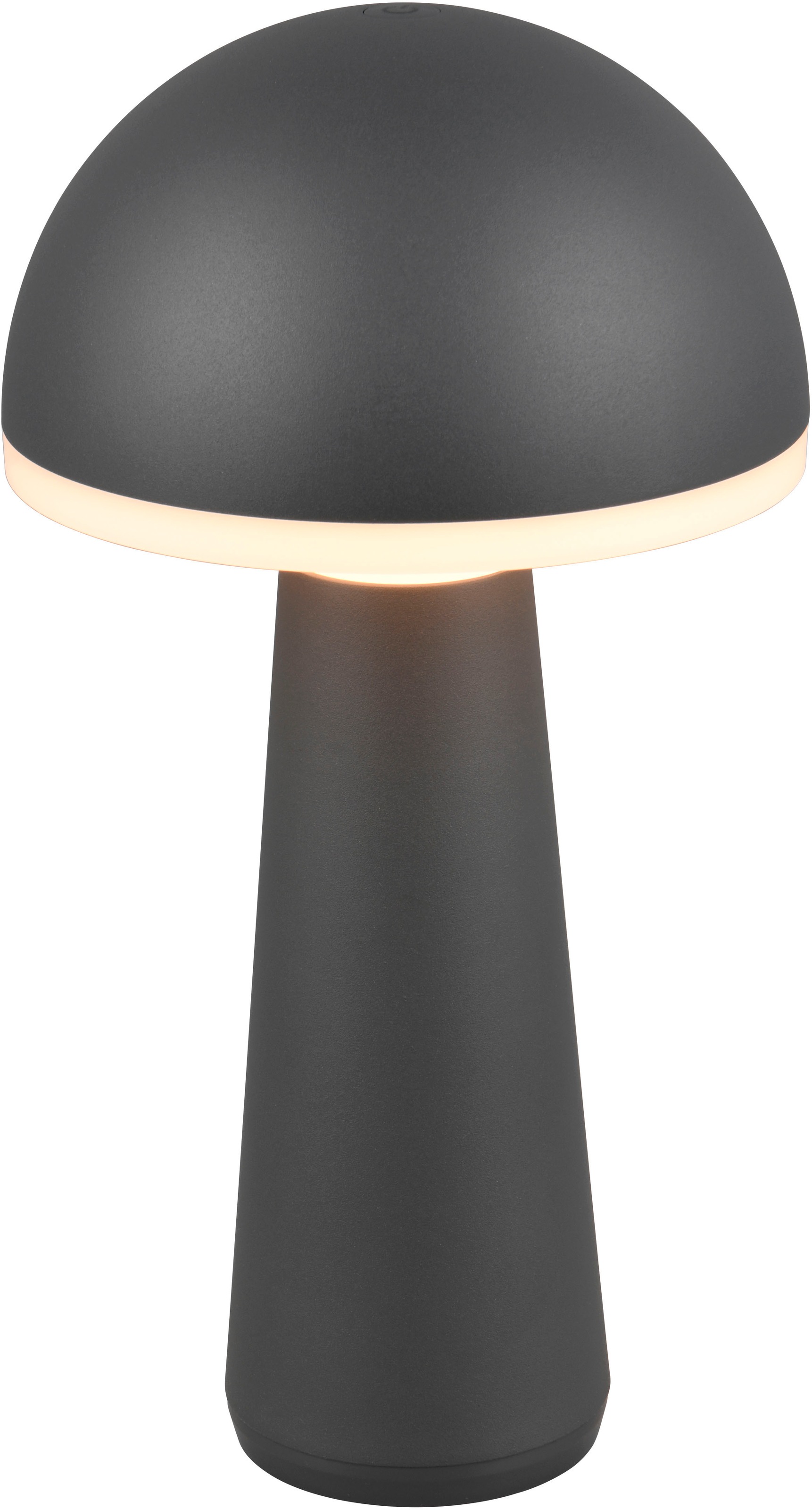 REALITY Leuchten LED Außen-Tischleuchte »FUNGO«, 1 flammig, Leuchtmittel LED-Board | LED fest integriert, Outdoor Akku Tischlampe inkl Ladestation USB-C, Lichtfarbe einstellbar