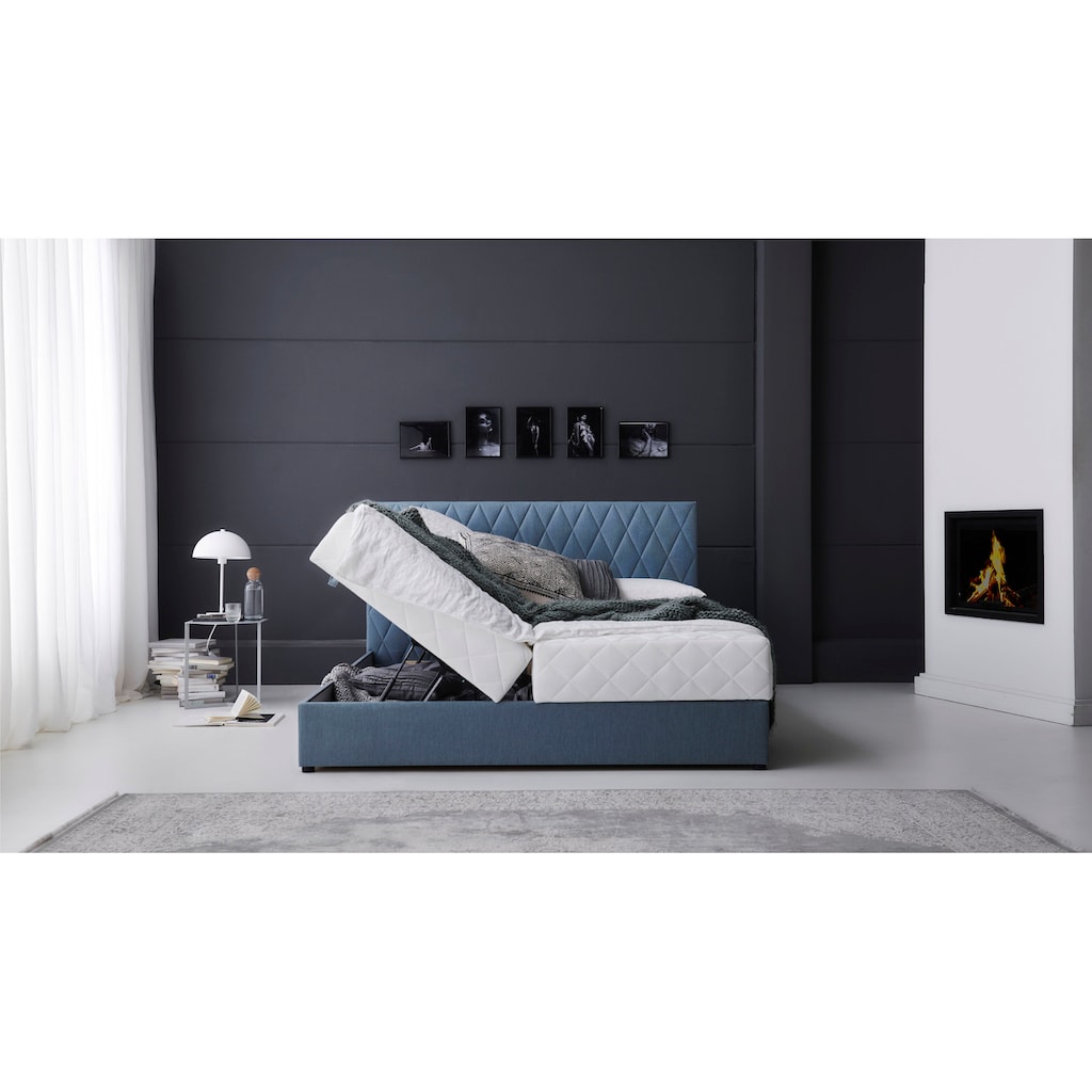 ATLANTIC home collection Boxbett Benita, mit Taschen-Federkernmatratze und Bettkasten