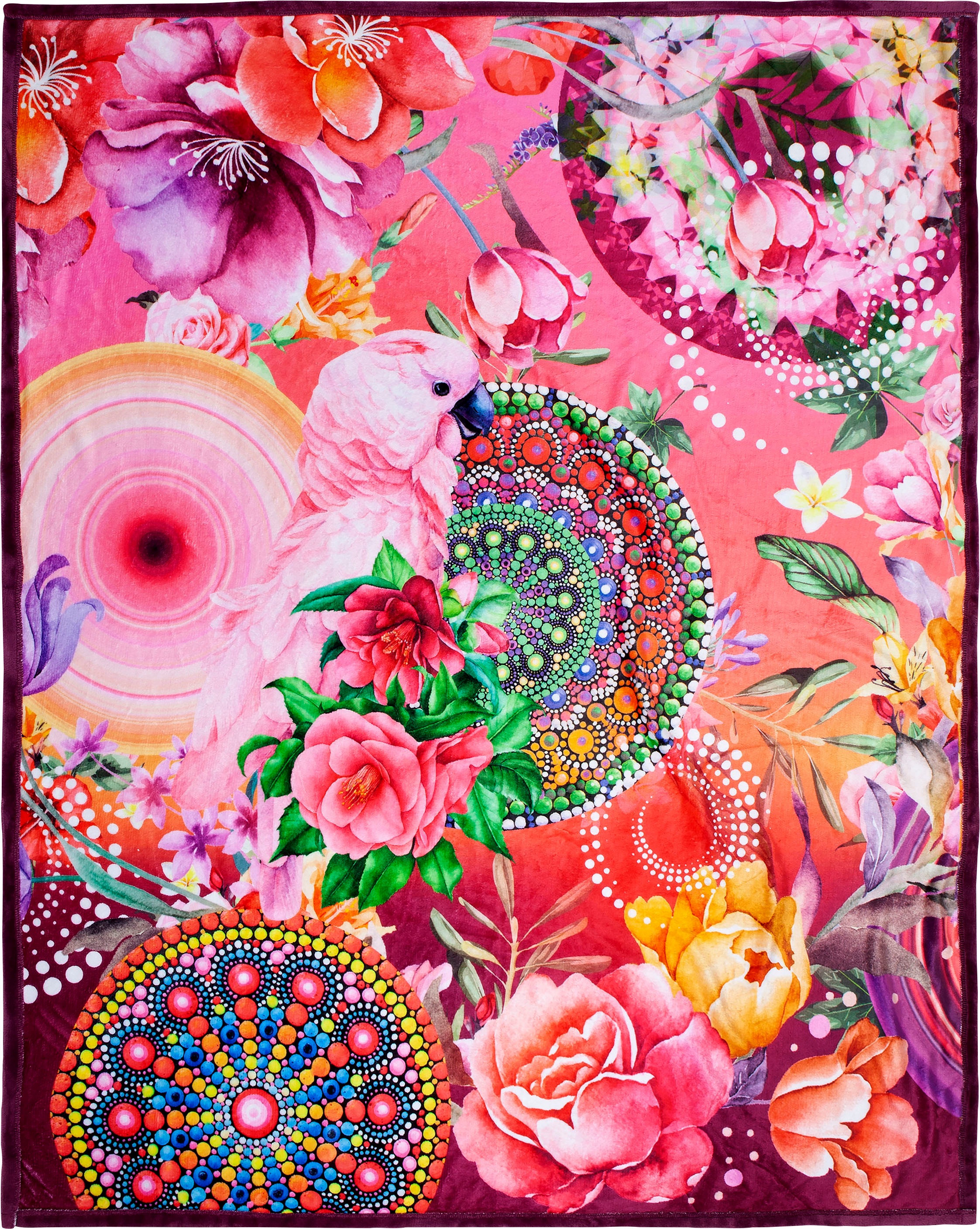 hip Plaid »Nevine«, mit Mandalas und Blumen
