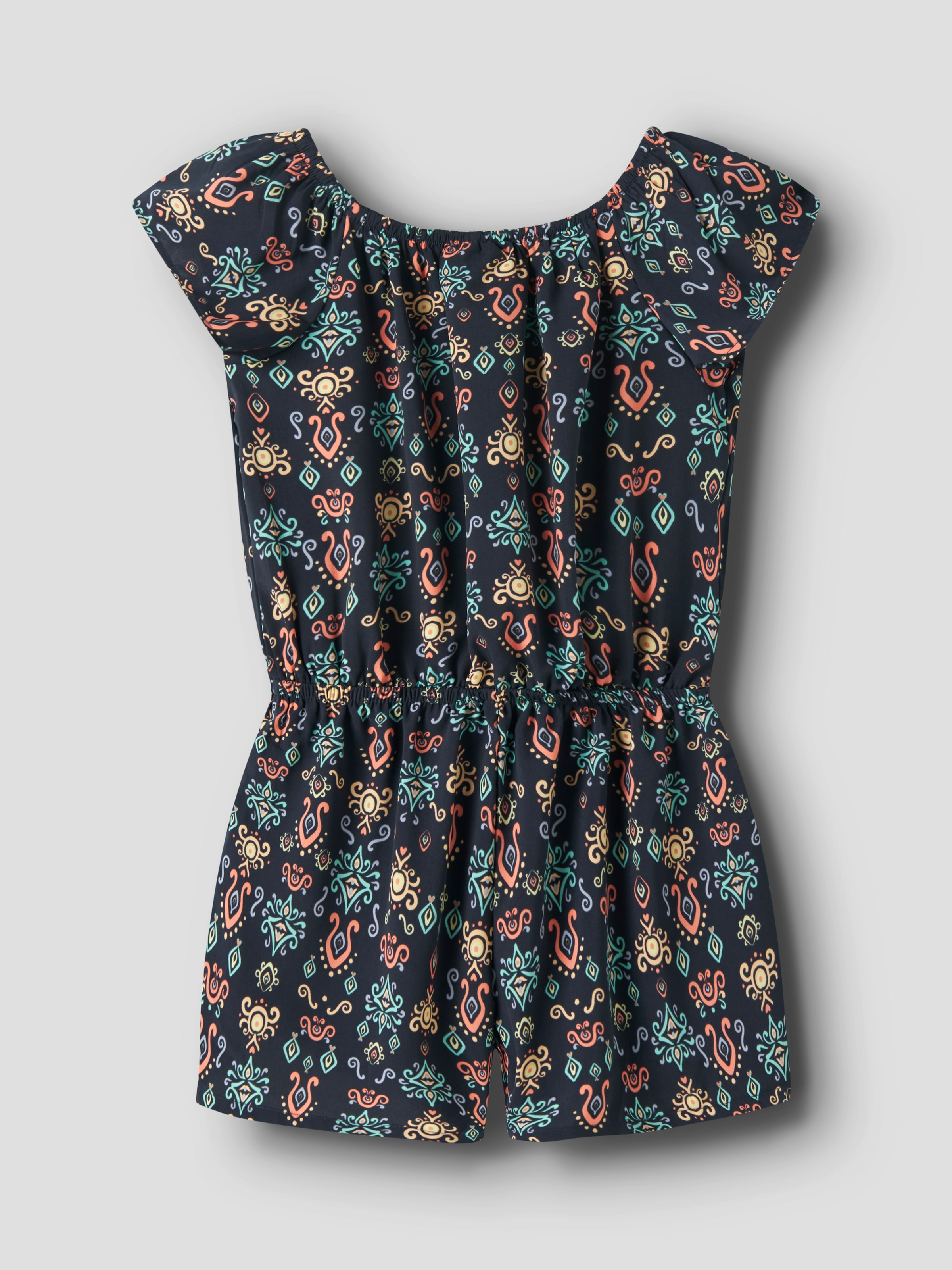 Name It Kurzoverall »NKFVINAYA  PLAYSUIT FFF« Kunstfaser, elastischer Bund, Allover-Druck