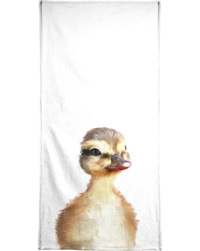 Juniqe Strandtuch »Little Duck«, (1 St.), Weiche Frottee-Veloursqualität