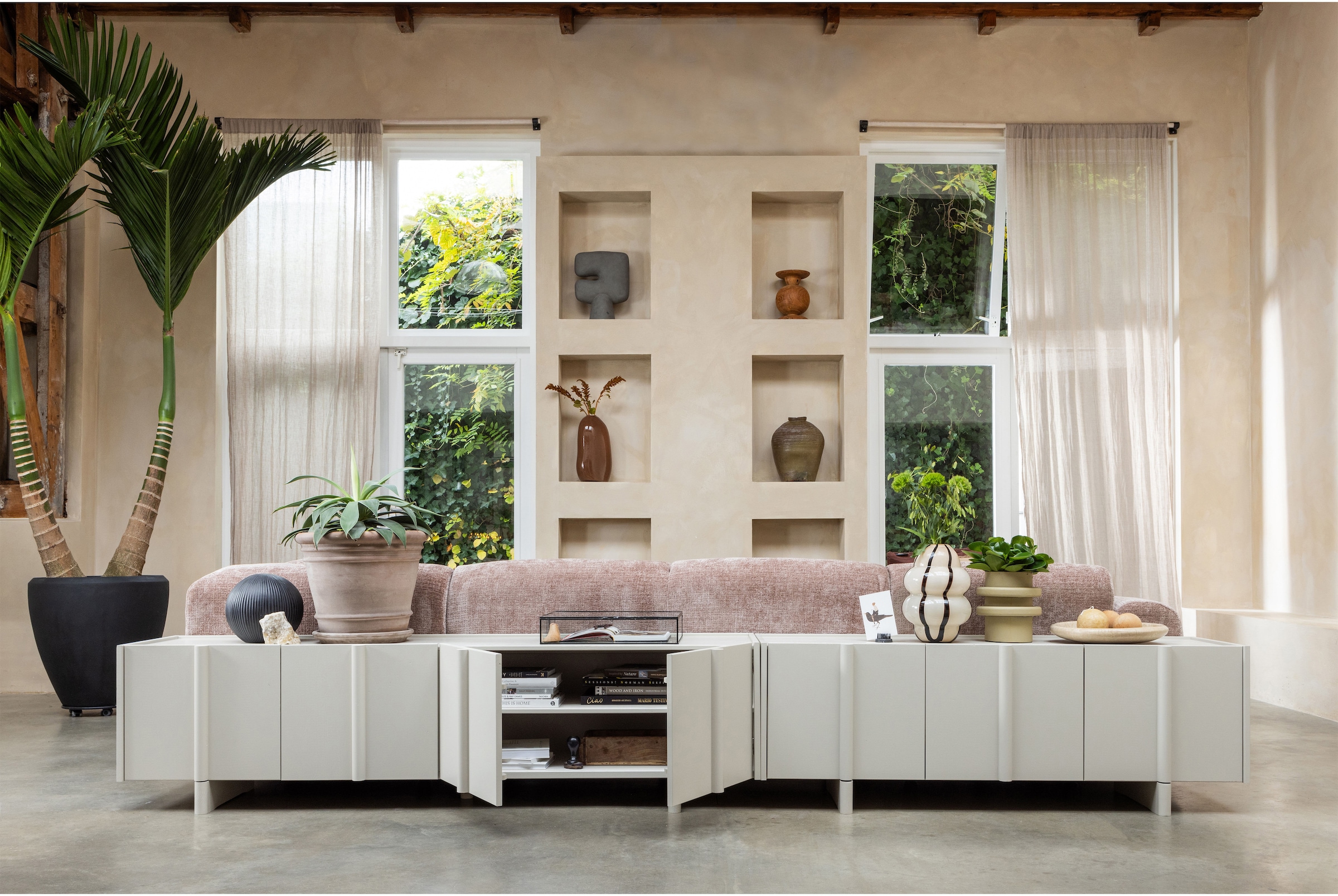 WOOOD Lowboard »Nook TV-Kommode, TV-Möbel Breite 152 CM« Basu-Kollektion von WOOOD mit skandinavischem Design und FSC®