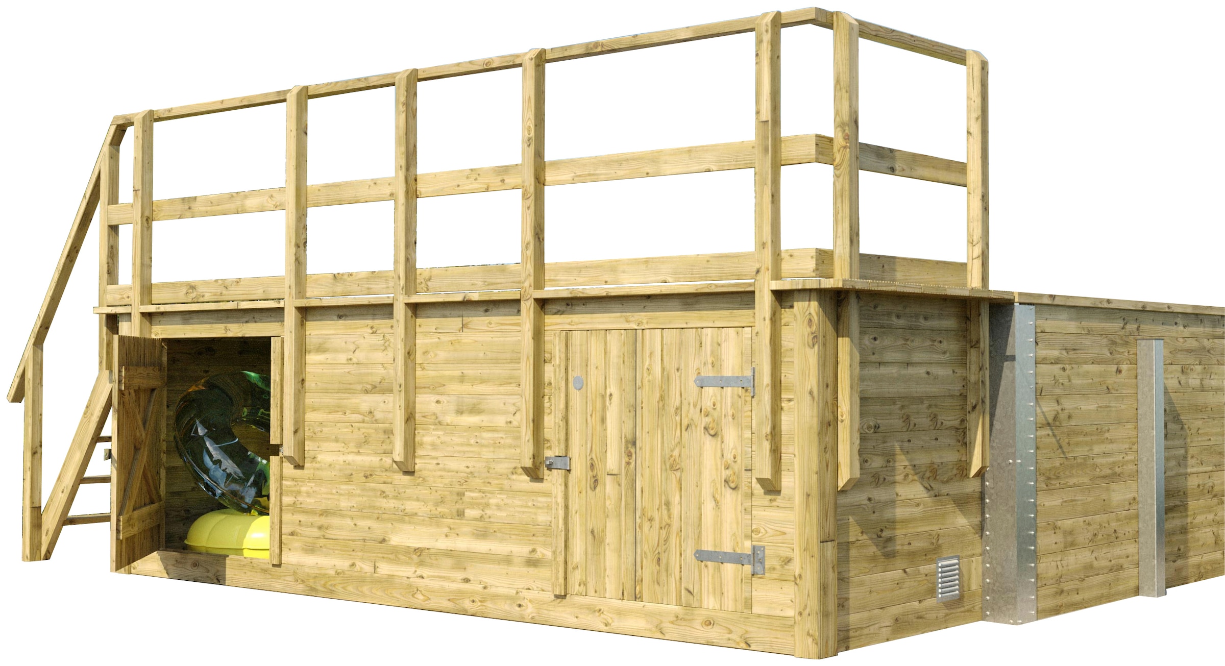 weka Rechteckpool »595 Gr. 1 mit Sonnendeck und Technikraum«, (Set, 10 tlg.), BxLxH: 309x416x116 cm