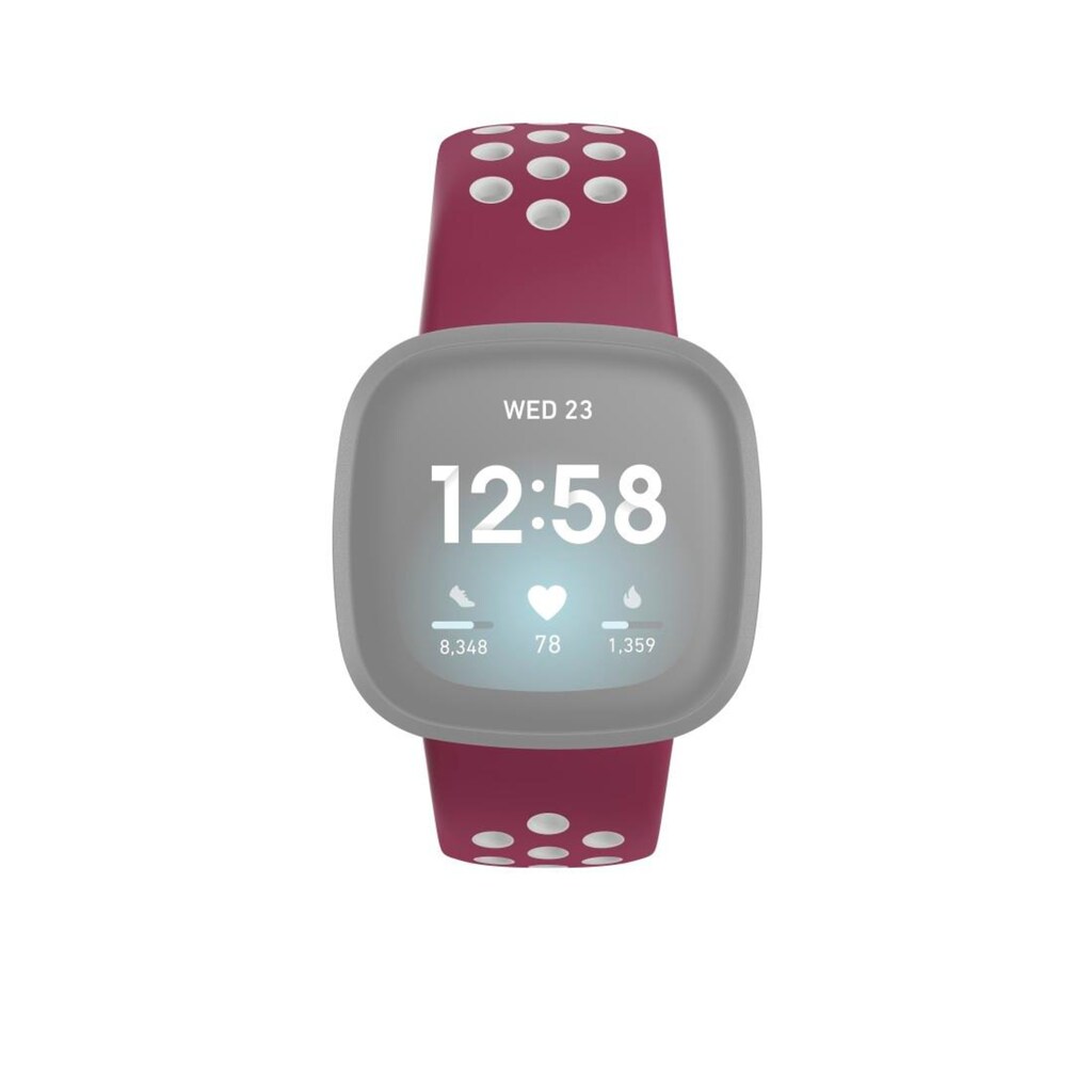Hama Smartwatch-Armband »Ersatzarmband für Fitbit Versa 3/4/Sense (2), Silikon, 22 cm/21 cm«