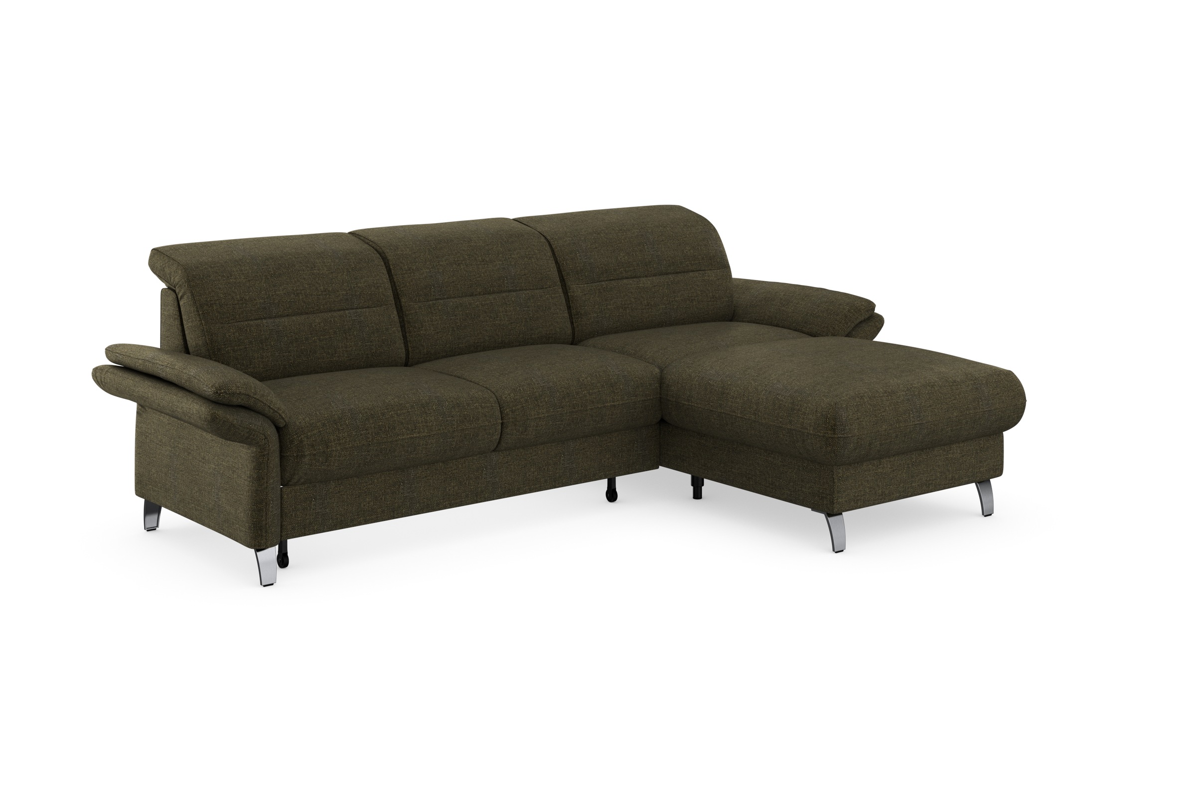 sit&more Ecksofa »Grenoble L-Form mit Federkern«, wahlweise mit Bettfunktion, Bettkasten, Arm- und Kopfteilverstellung