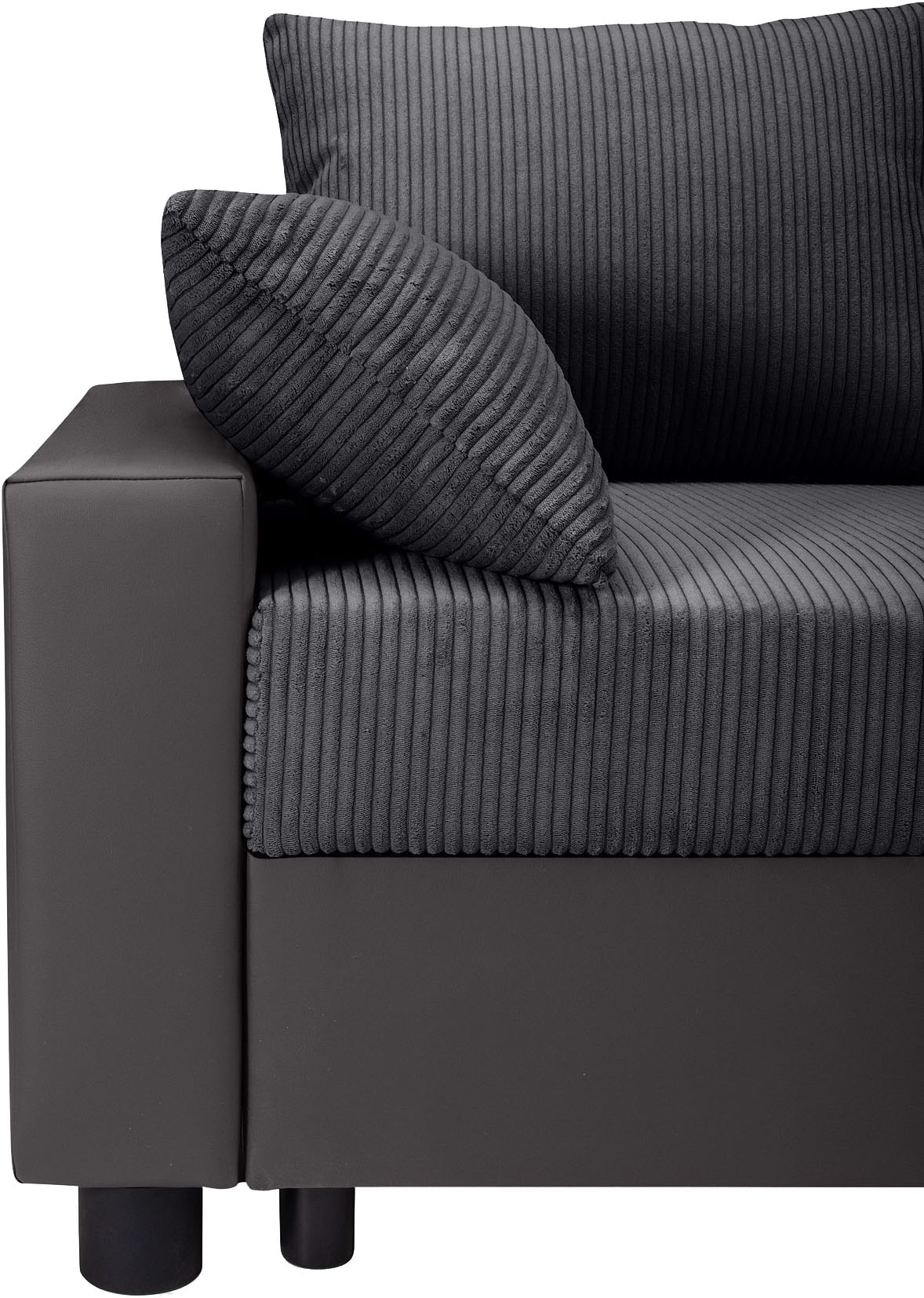 COLLECTION AB Ecksofa »Parma L-Form«, mit Schlaffunktion und Bettkasten, inklusive Kissen, Bonellfederkern