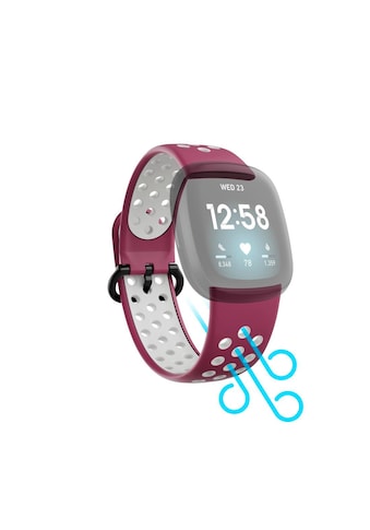 Smartwatch-Armband »Ersatzarmband für Fitbit Versa 3/4/Sense (2), Silikon, 22 cm/21 cm«