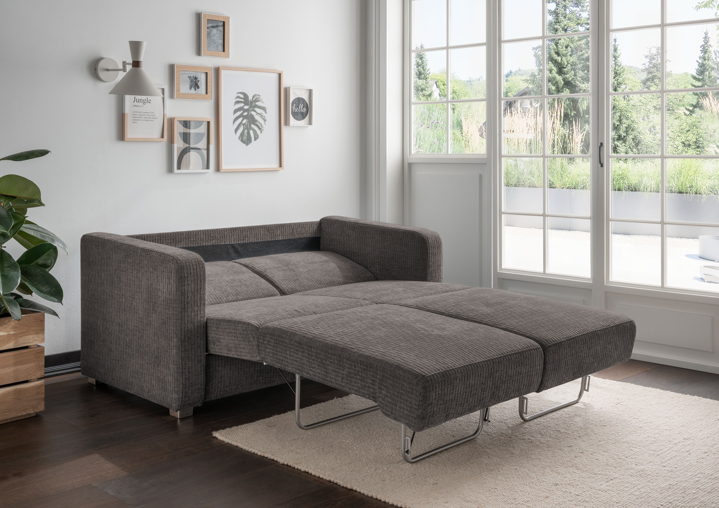 INOSIGN Schlafsofa »Mia Problemlöser Sofa, Einzelauszug, Bettsofa, zeitlos und bequem«, mit 2 Einzelauszügen als Längsschläfer