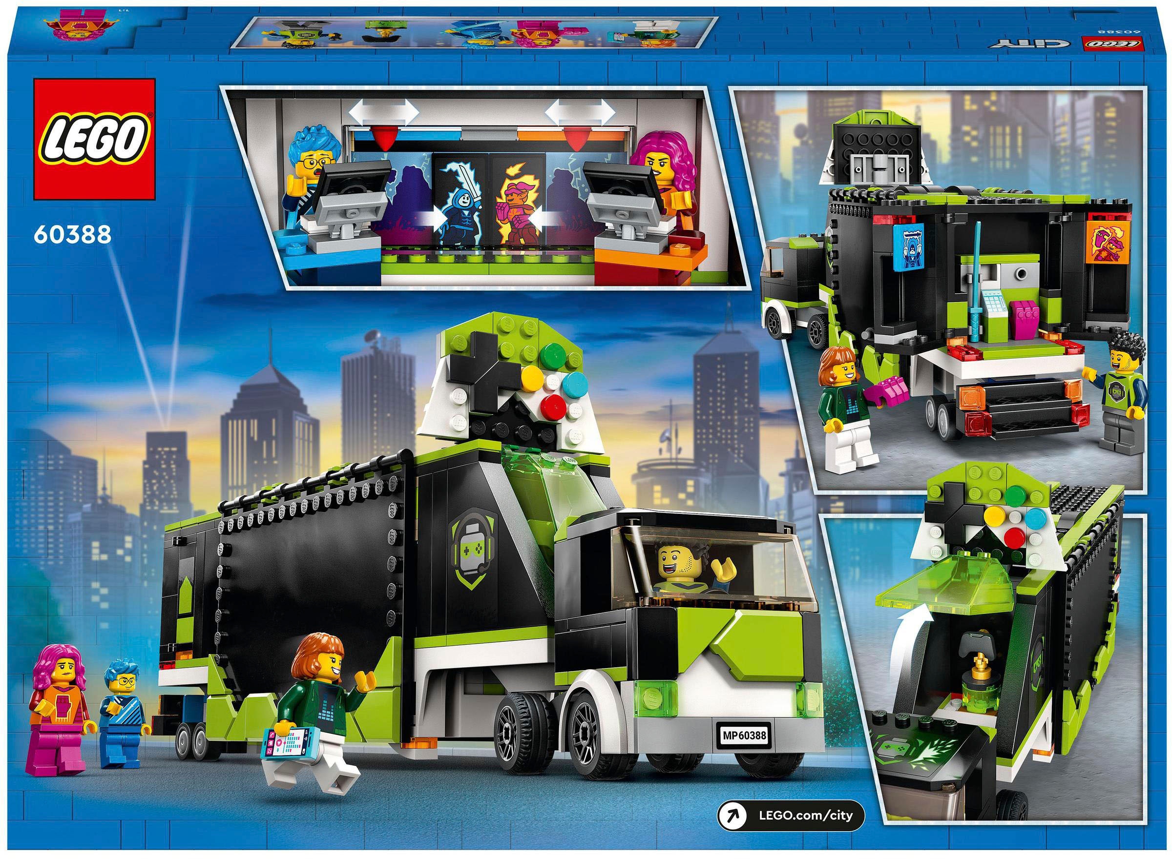 LEGO® Konstruktionsspielsteine »Gaming Turnier Truck (60388), LEGO® City«, (344 St.), Made in Europe