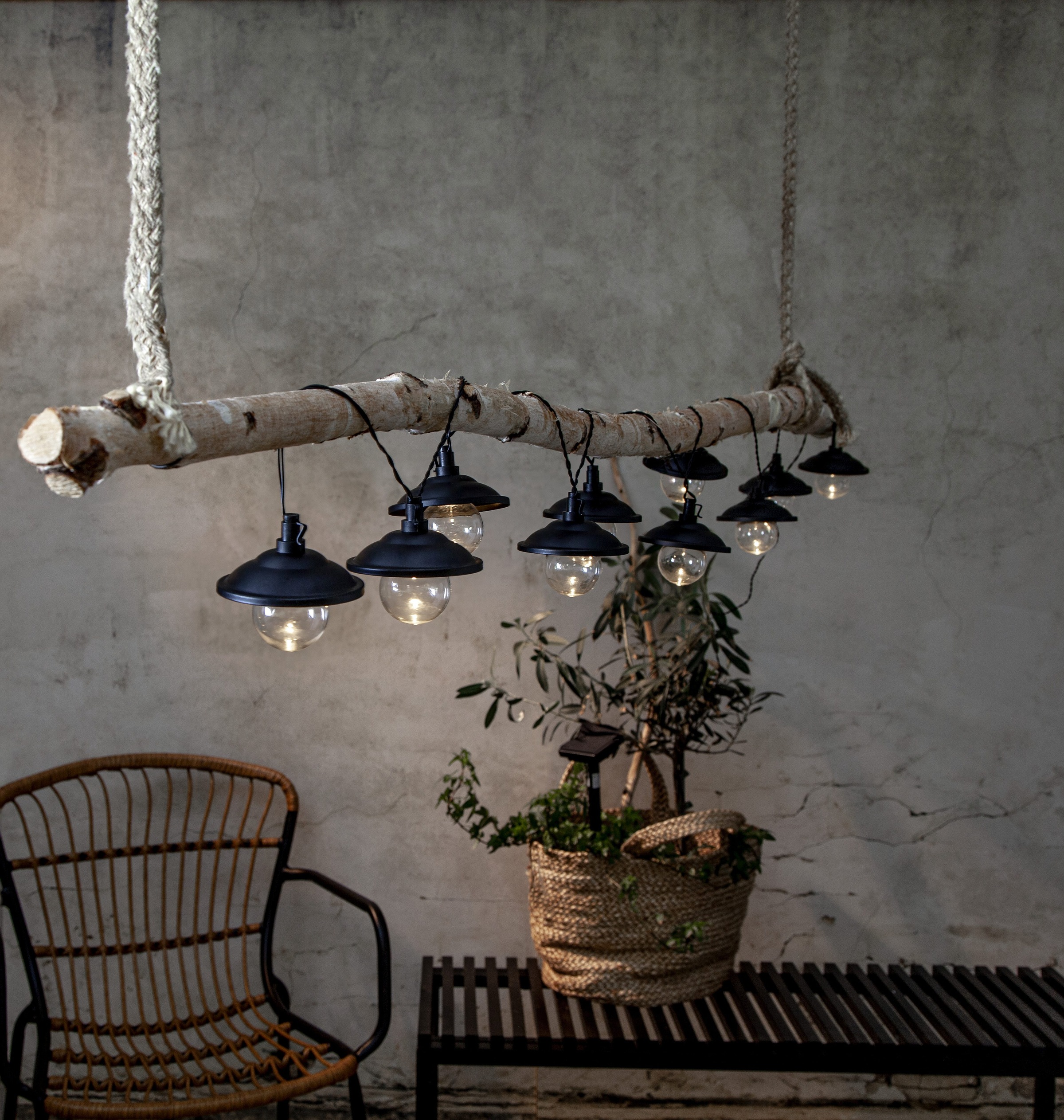 Parforce Traditional Hunting LED-Lichterkette »Globe Shade« 10 Stk.-flammig ca. 1,8 m + ca. 2 m Zuleitung, Akku, outdoor, Vierfarb-Karton
