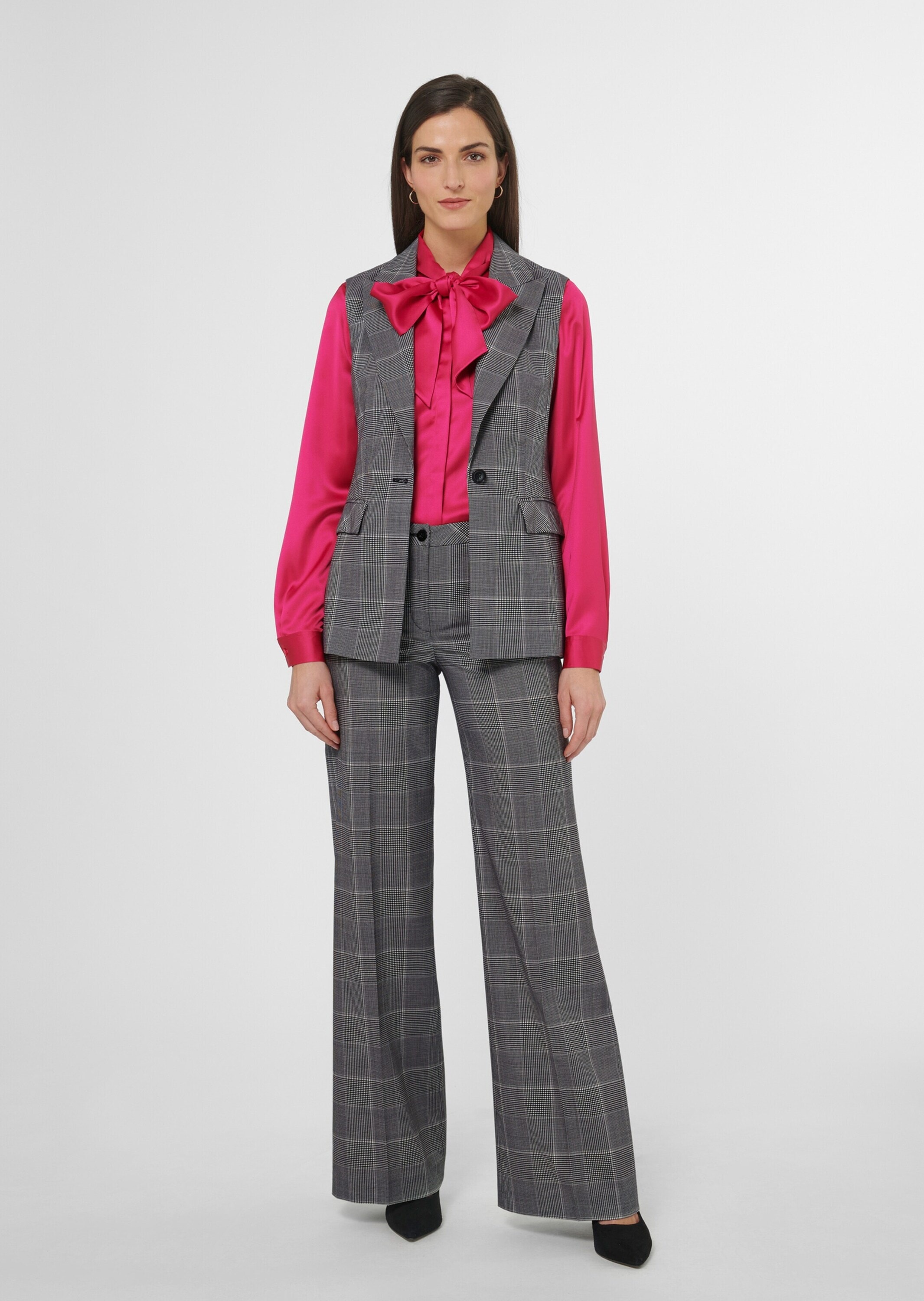 MADELEINE Kurzweste »Weste Klassisch-elegante Glencheck-Weste«
