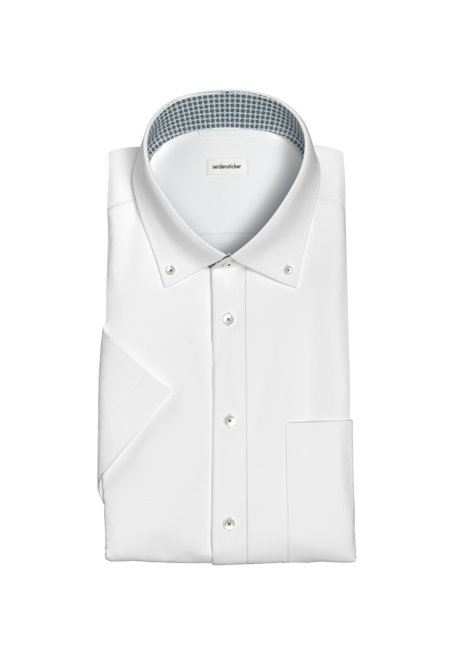 seidensticker Businesshemd »Comfort«, Comfort Kurzarm Button-Down-Kragen Struktur