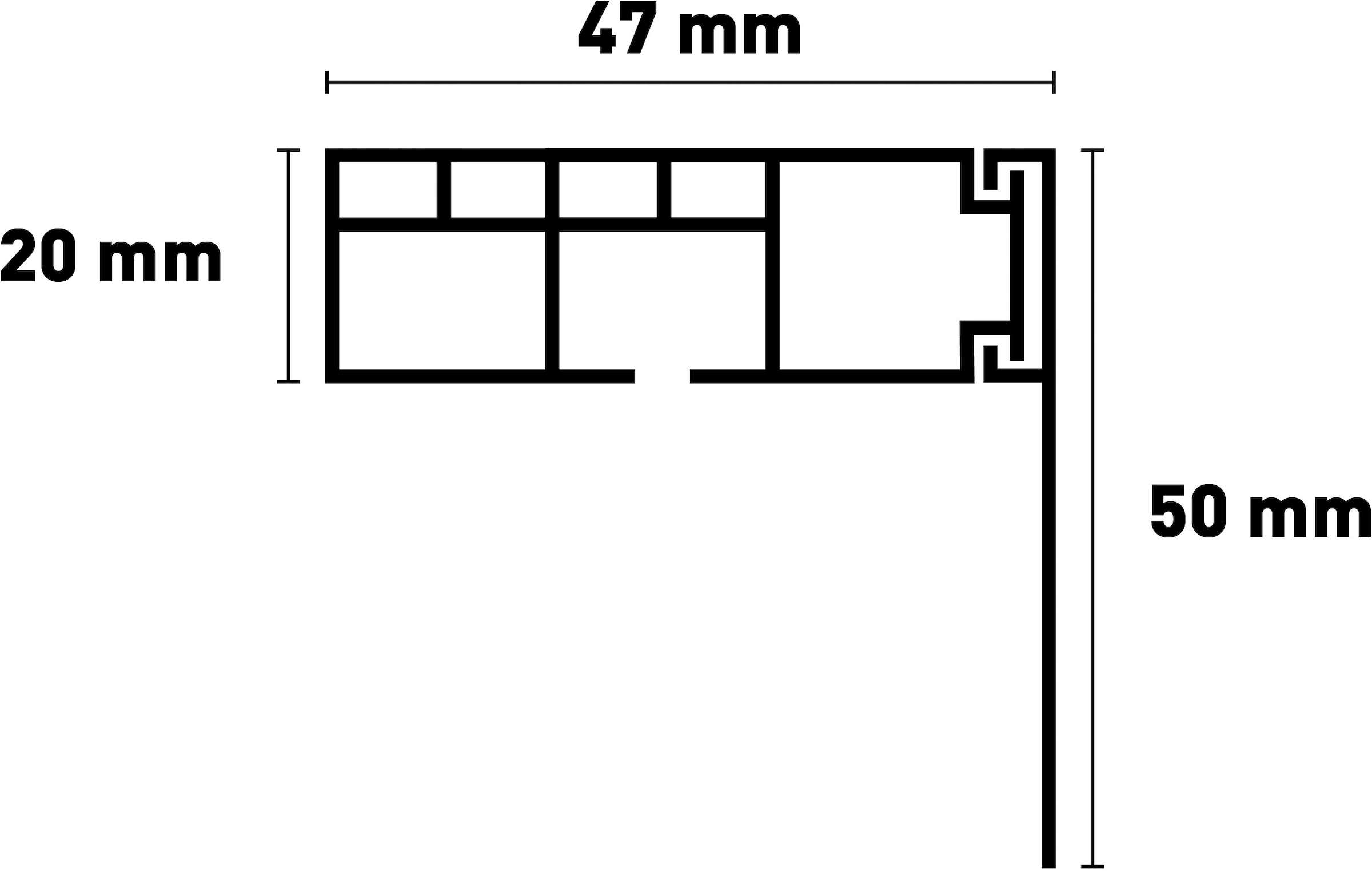 SN DECO GROUP Gardinenschiene »Vorhangschiene SH (1) mit Blende 5 cm«, 1 läufig-läufig, Fixmaß