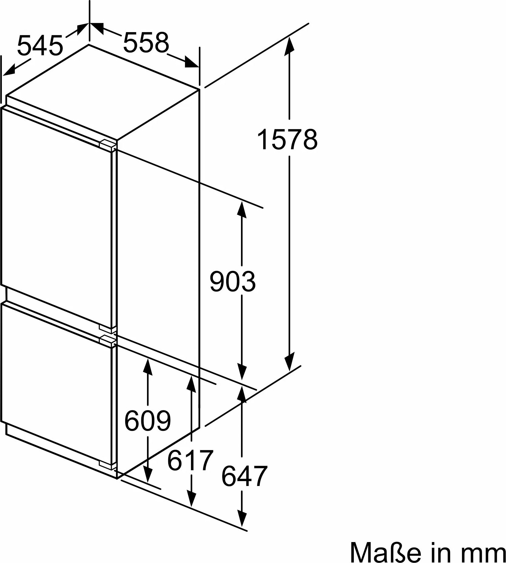 Constructa Einbaukühlgefrierkombination »CK677AFE0«