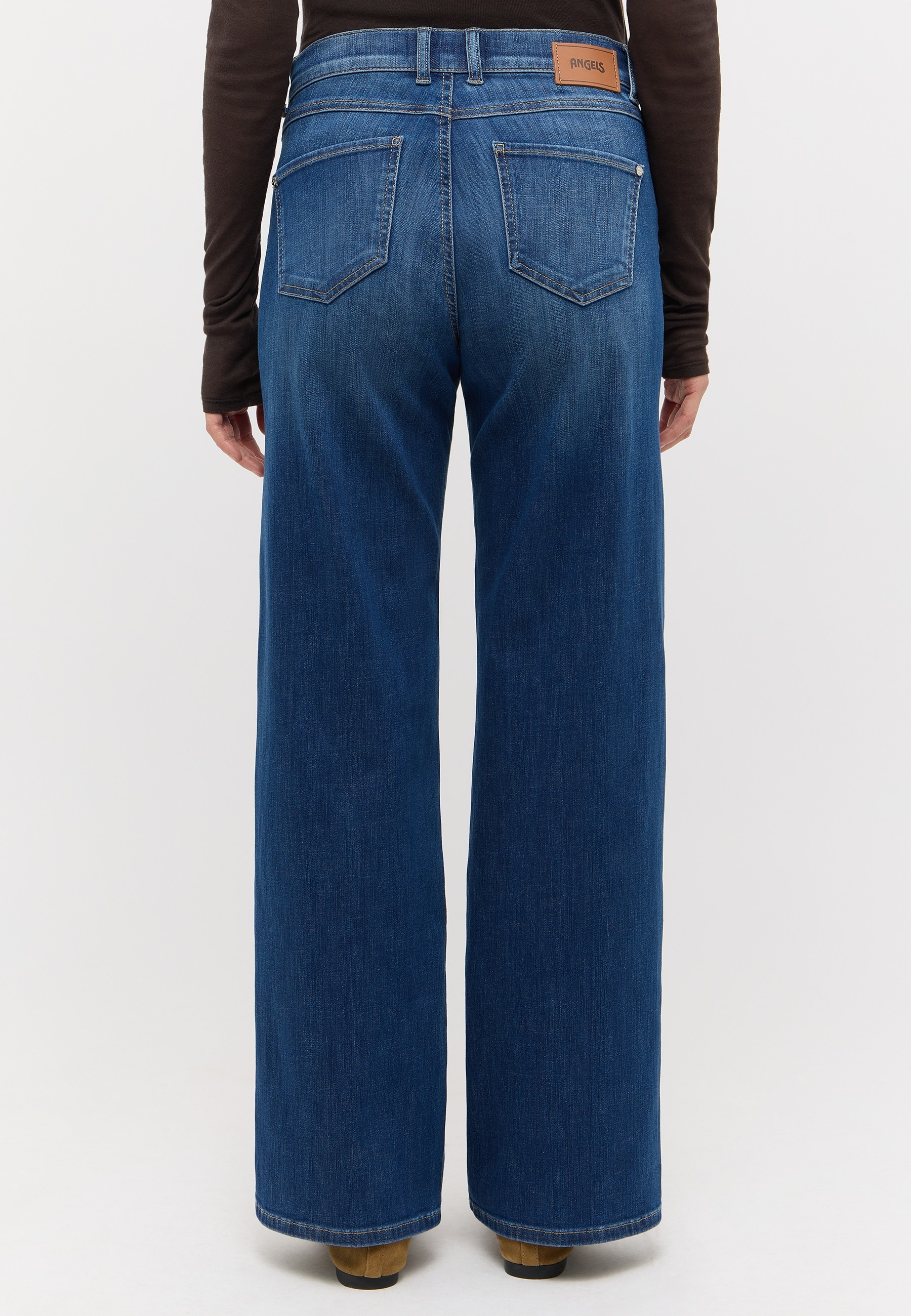 ANGELS Gerade Jeans »LIZ GLORY« Wide Leg, mit Schmuckelementen an den Vordertaschen