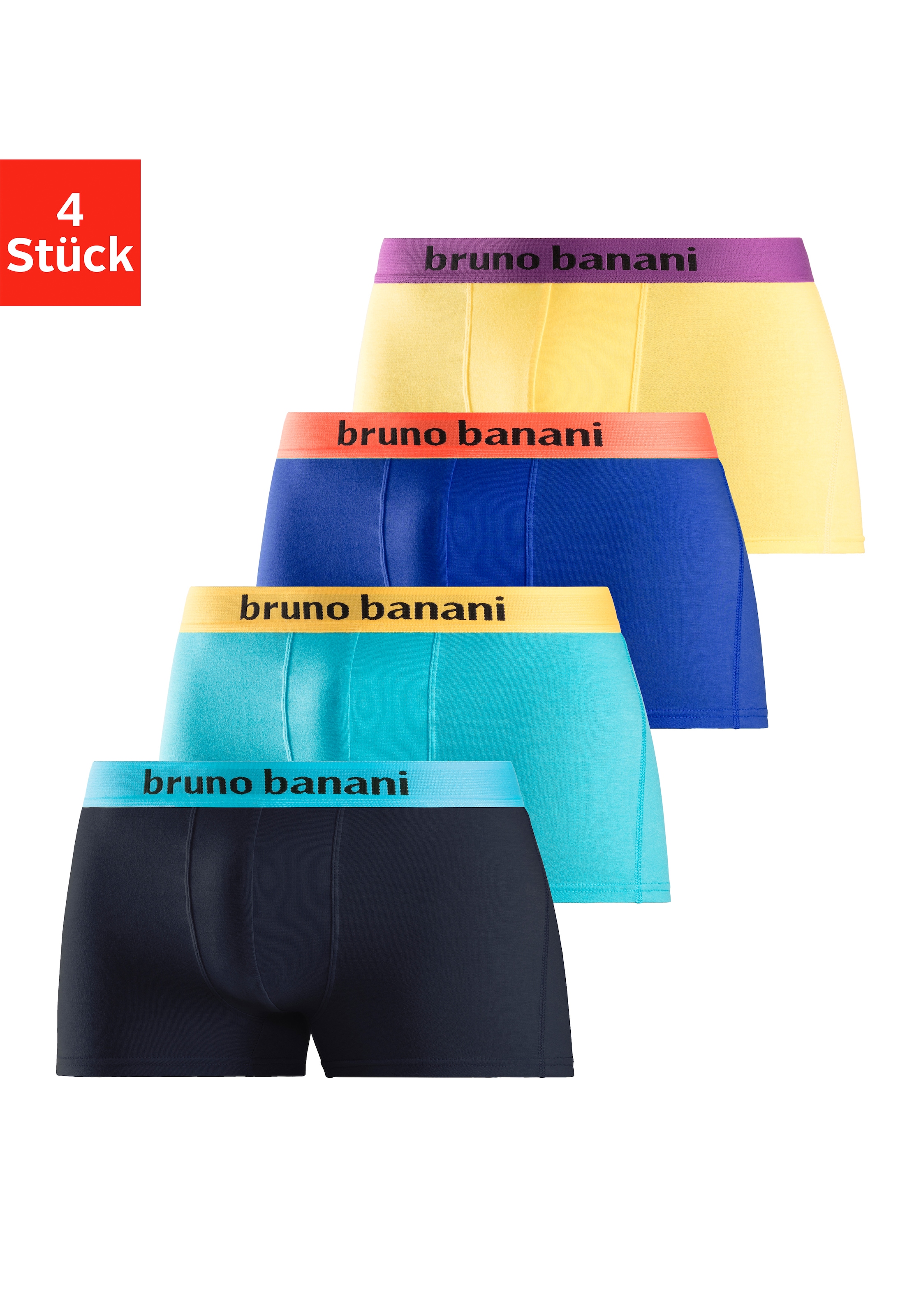 Bruno Banani Herren Boxer »Boxershorts für Herren« Packung in bunt, Größe XXL