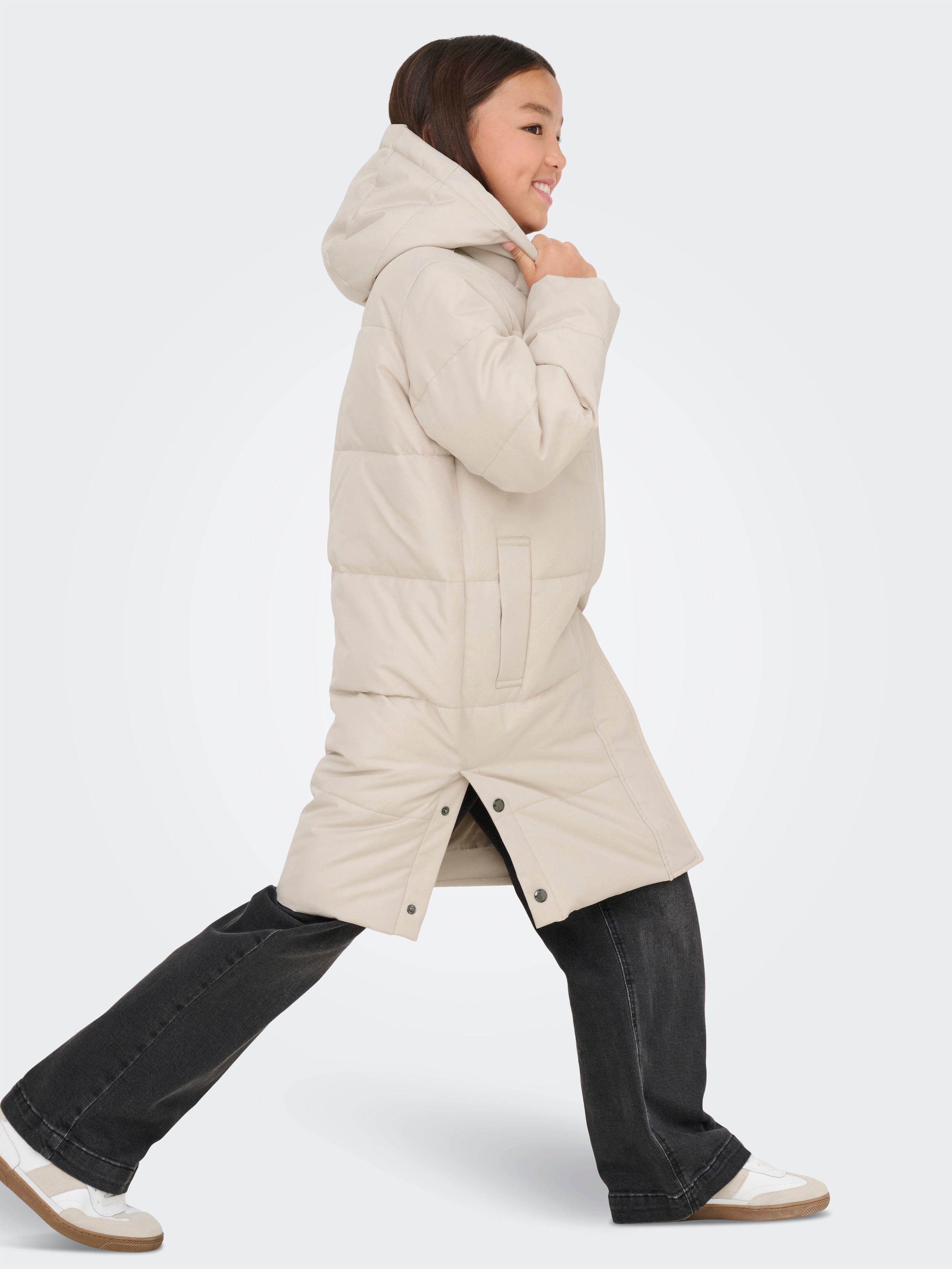 KIDS ONLY Steppmantel »KOGIRENE PUFFER COAT OTW NOOS«, mit seitlichen Druckknöpfen