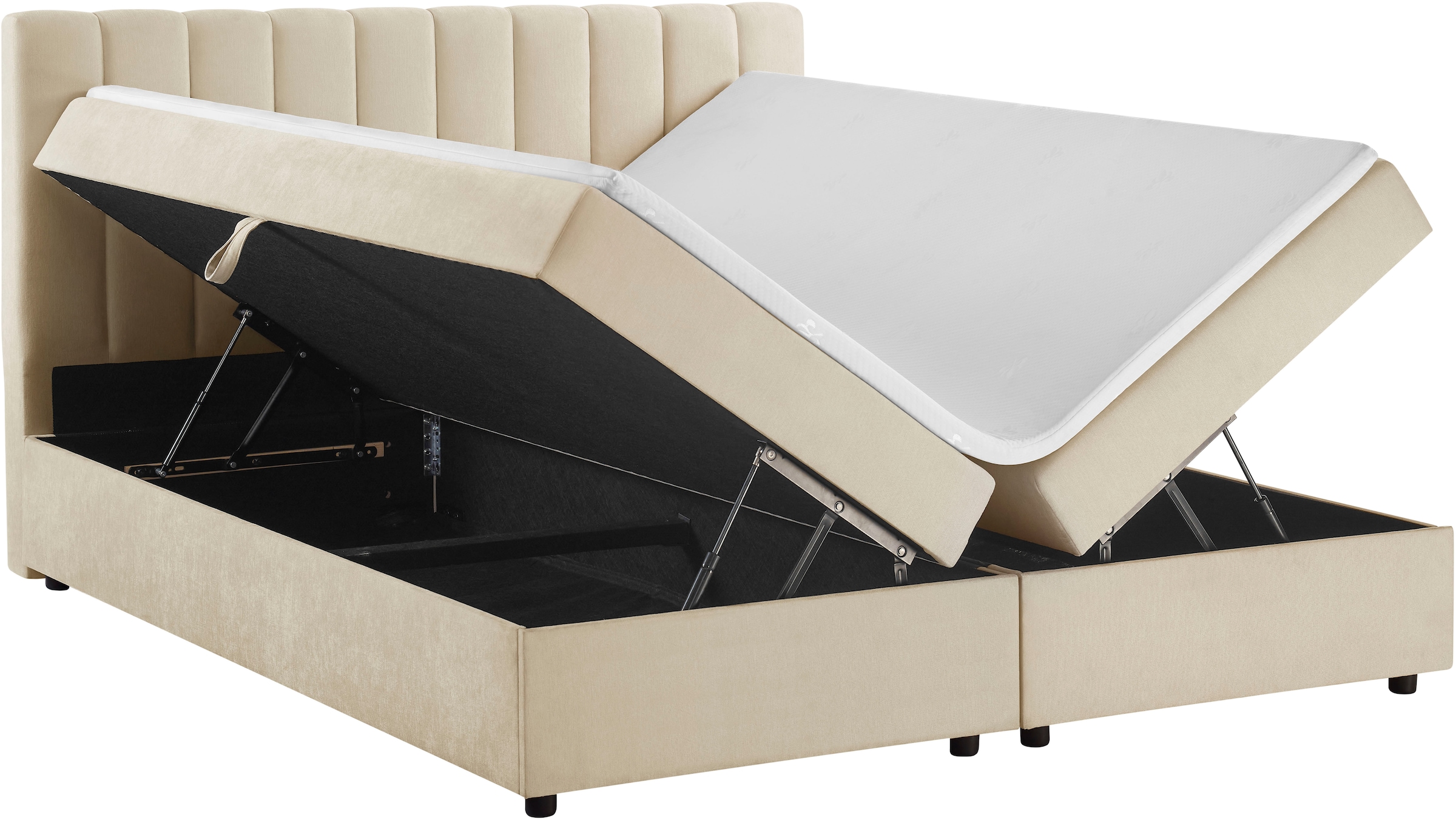 OTTO home Boxbett »Haileyy inkl. Bettkasten und Topper, Liegefläche 180x200cm« erhältlich in der Größe 180x200 cm