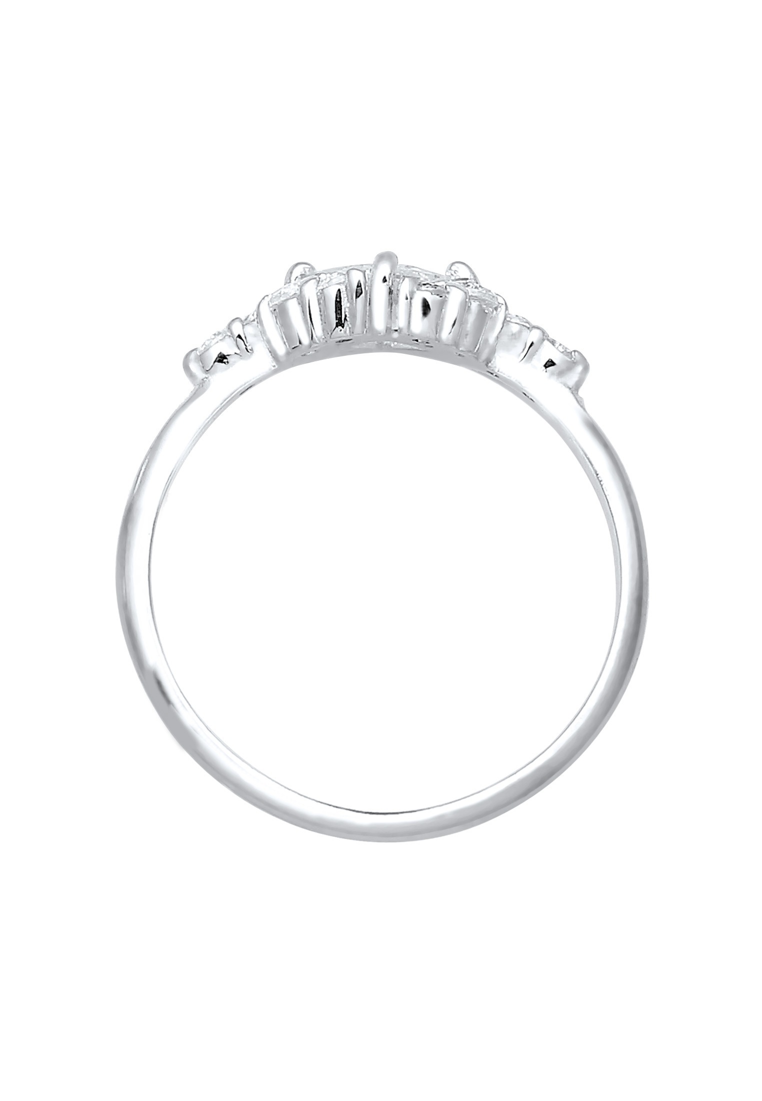 Elli Premium Trauring »Ring Verlobungsring Zirkonia Weiß 925 Sterling Silber«