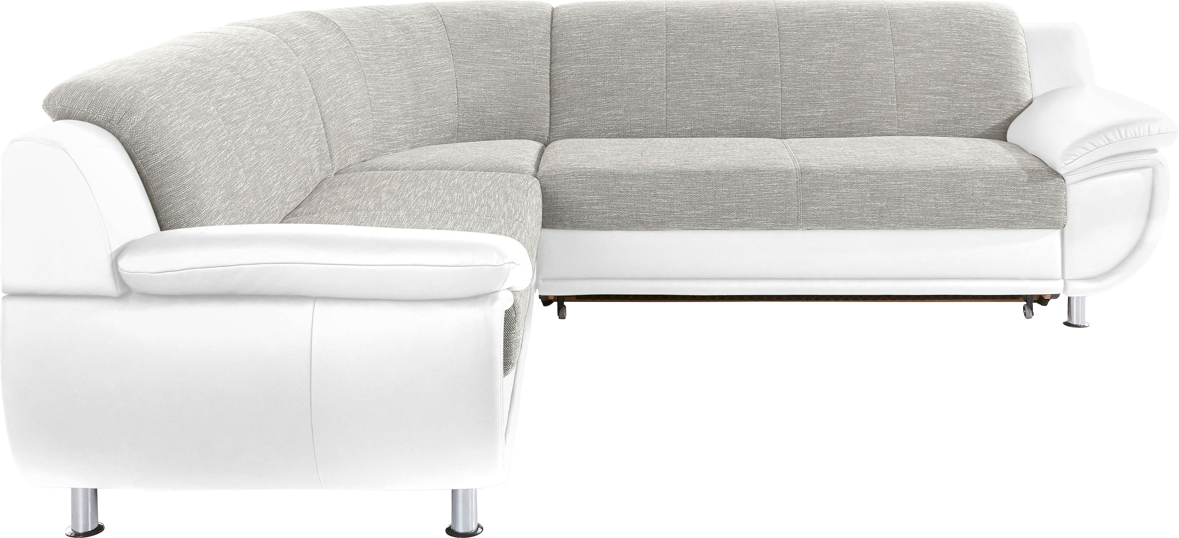 TRENDMANUFAKTUR Ecksofa »Rondo 3, zeitlos und modern, im Materialmix, L-Form«, wahlweise Federkern für hohen Sitzkomfort, wahlweise Bettfunktion