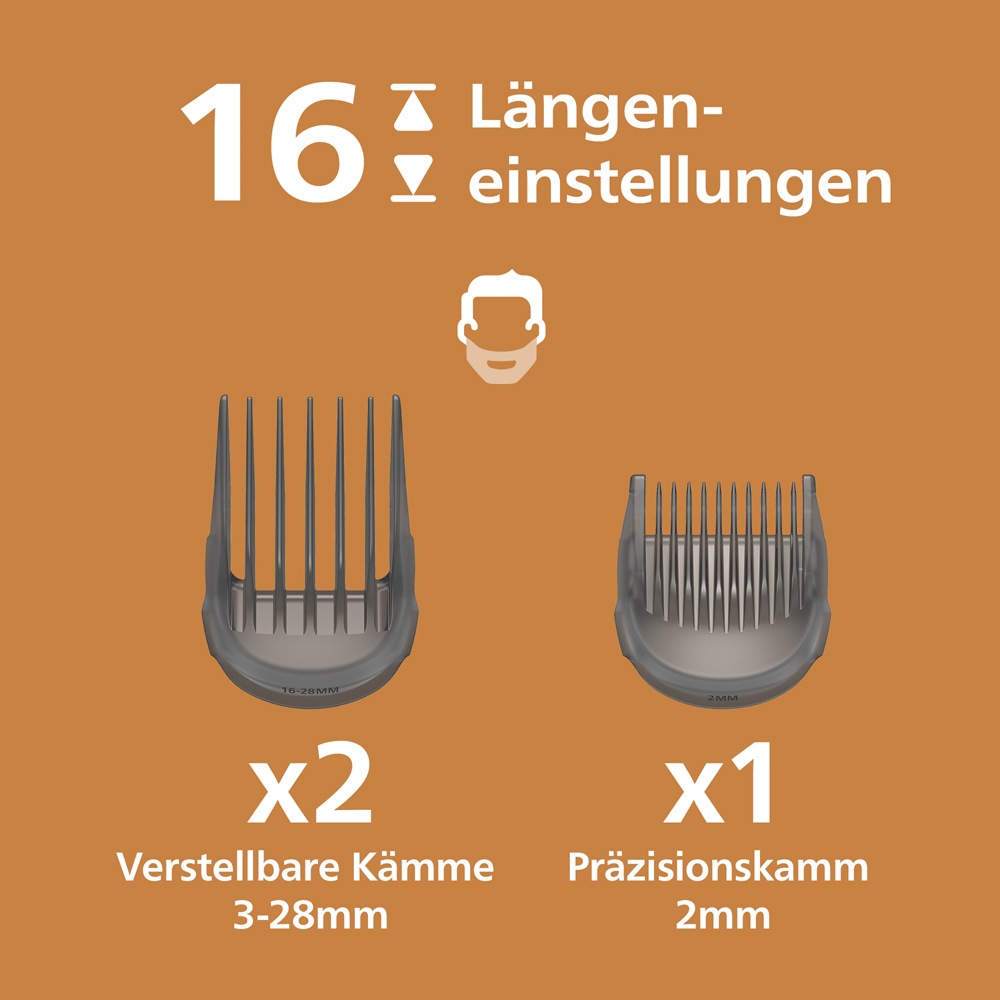 Philips Haarschneider »Serie 5000 HC5733/15« 2 Aufsätze 16 Längeneinstellungen, Turbo Modus und PowerAdapt Sensor