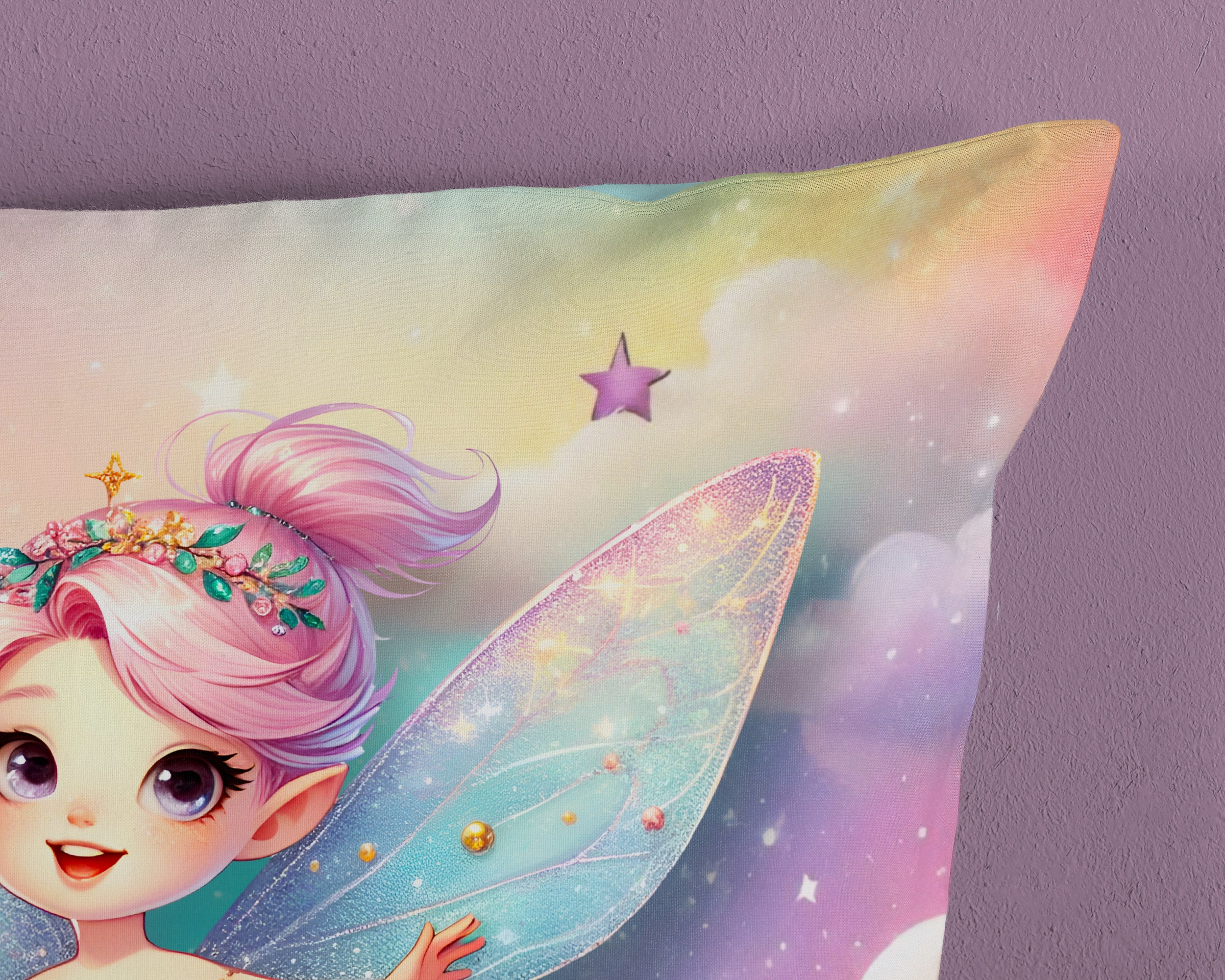 good morning Kinderbettwäsche »Twinkles«, Baumwolle, Renforcé, 2 Teilig, Wendeoptik, Kind, Mädchen, Fee
