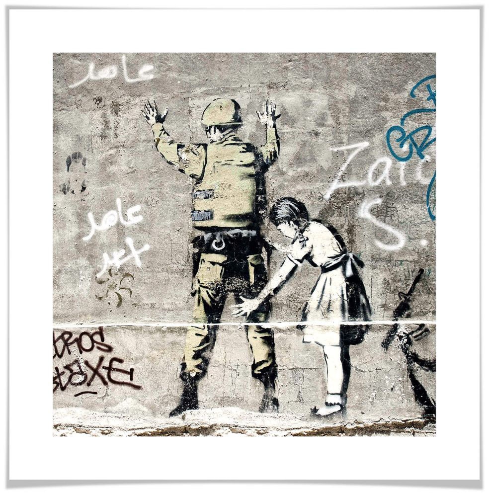 Bilderrahmen Menschen, ohne Poster »Graffiti Wall-Art St.), Mädchen Shop Bilder Online OTTO Soldat«, und (1 Poster im